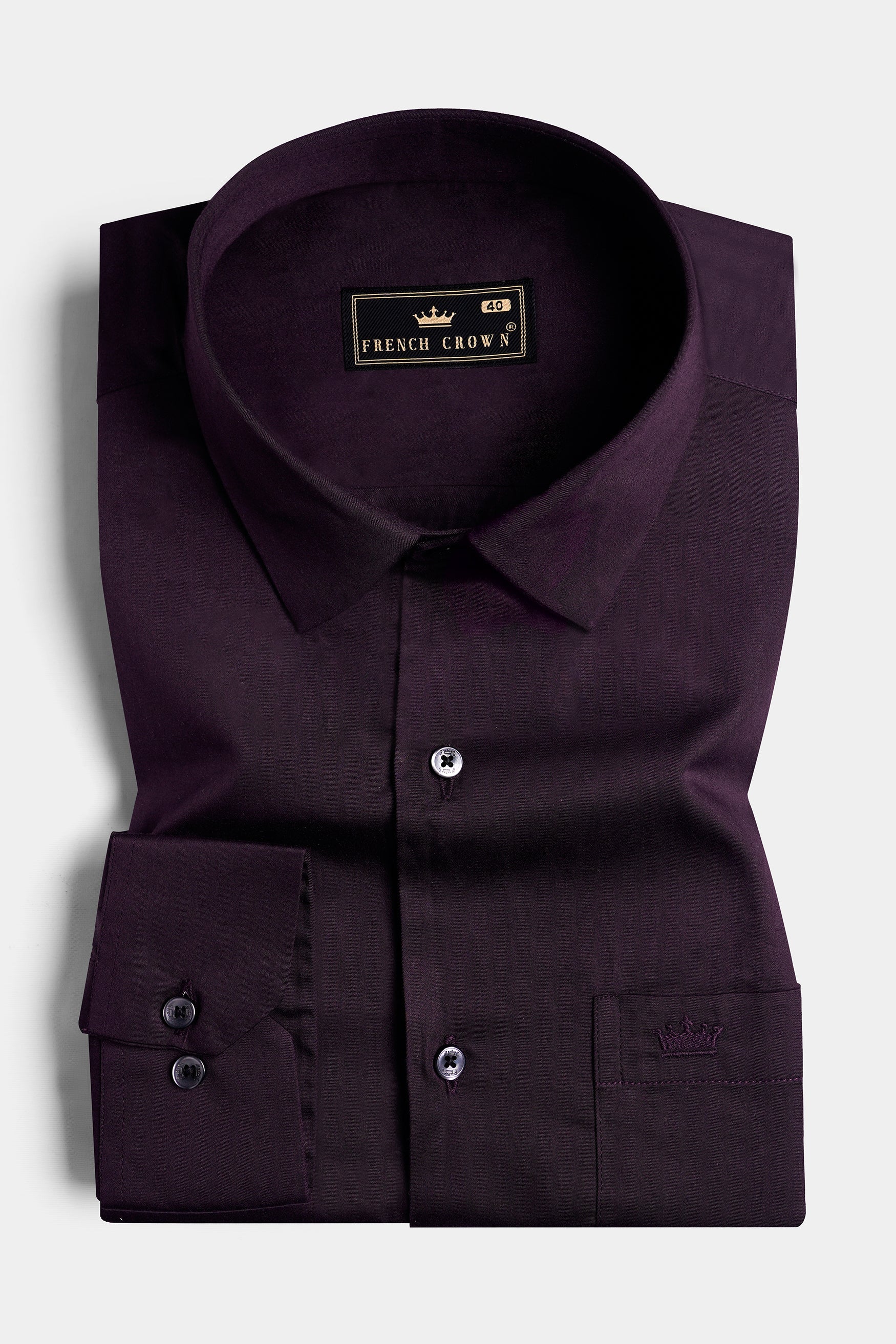 Tolopea Purple Subtle Sheen Super Soft Premium Cotton Shirt