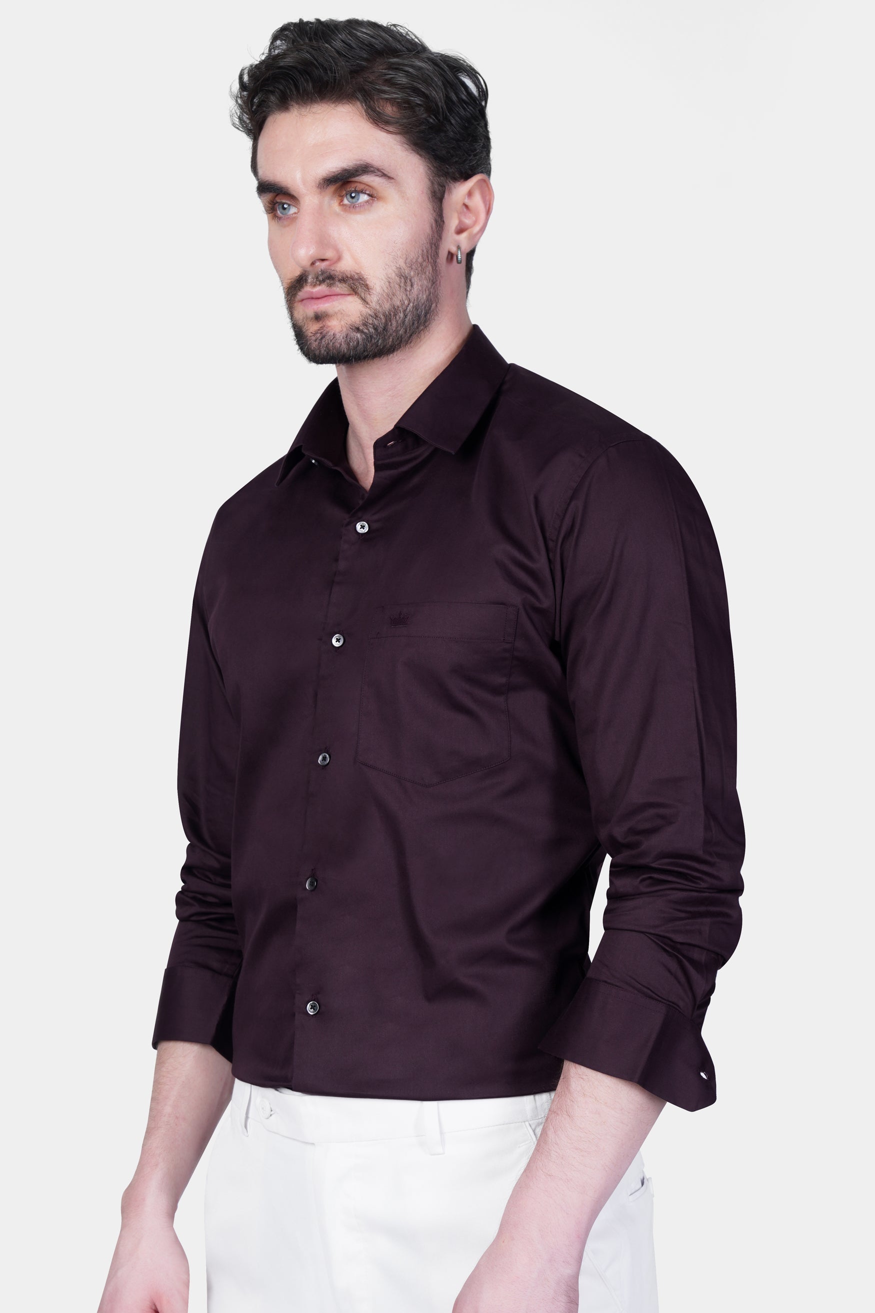 Tolopea Purple Subtle Sheen Super Soft Premium Cotton Shirt