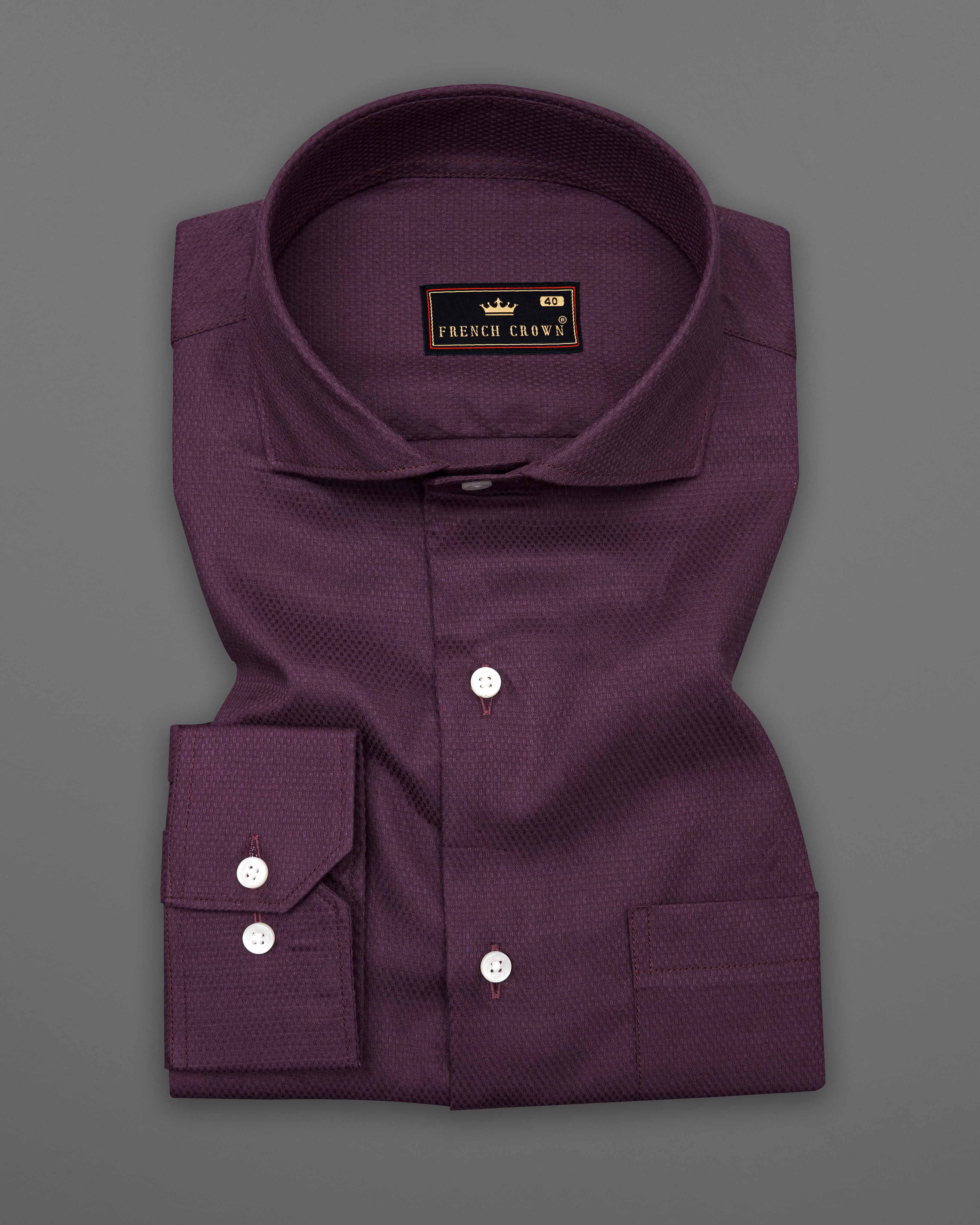 Thunder Maroon Dobby Textured Premium Giza Cotton Shirt  8729-CA-38,8729-CA-H-38,8729-CA-39,8729-CA-H-39,8729-CA-40,8729-CA-H-40,8729-CA-42,8729-CA-H-42,8729-CA-44,8729-CA-H-44,8729-CA-46,8729-CA-H-46,8729-CA-48,8729-CA-H-48,8729-CA-50,8729-CA-H-50,8729-CA-52,8729-CA-H-52