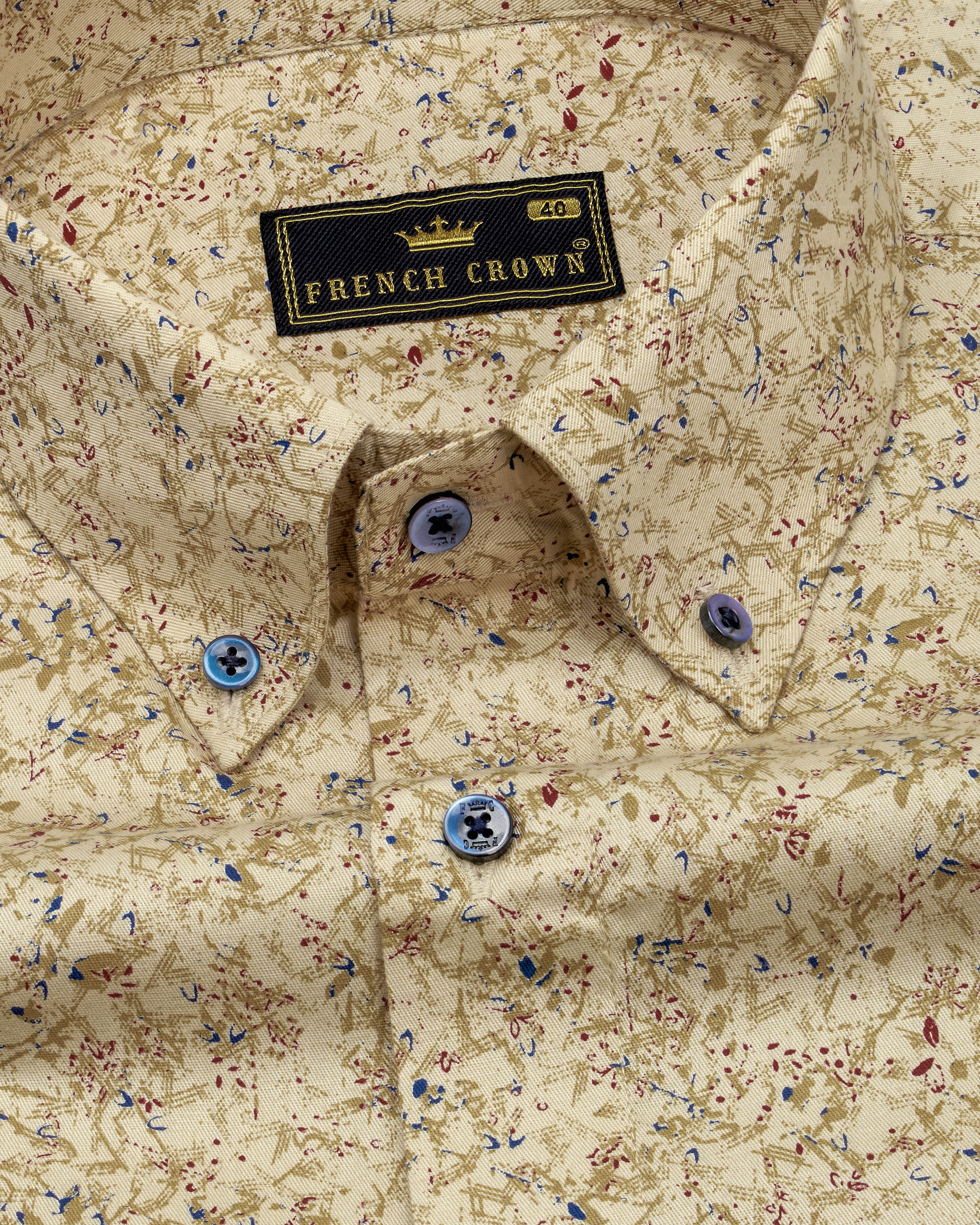 Coriander Brown Ditsy Printed Twill Premium Cotton Shirt  8734-BD-BLE-38,8734-BD-BLE-H-38,8734-BD-BLE-39,8734-BD-BLE-H-39,8734-BD-BLE-40,8734-BD-BLE-H-40,8734-BD-BLE-42,8734-BD-BLE-H-42,8734-BD-BLE-44,8734-BD-BLE-H-44,8734-BD-BLE-46,8734-BD-BLE-H-46,8734-BD-BLE-48,8734-BD-BLE-H-48,8734-BD-BLE-50,8734-BD-BLE-H-50,8734-BD-BLE-52,8734-BD-BLE-H-52