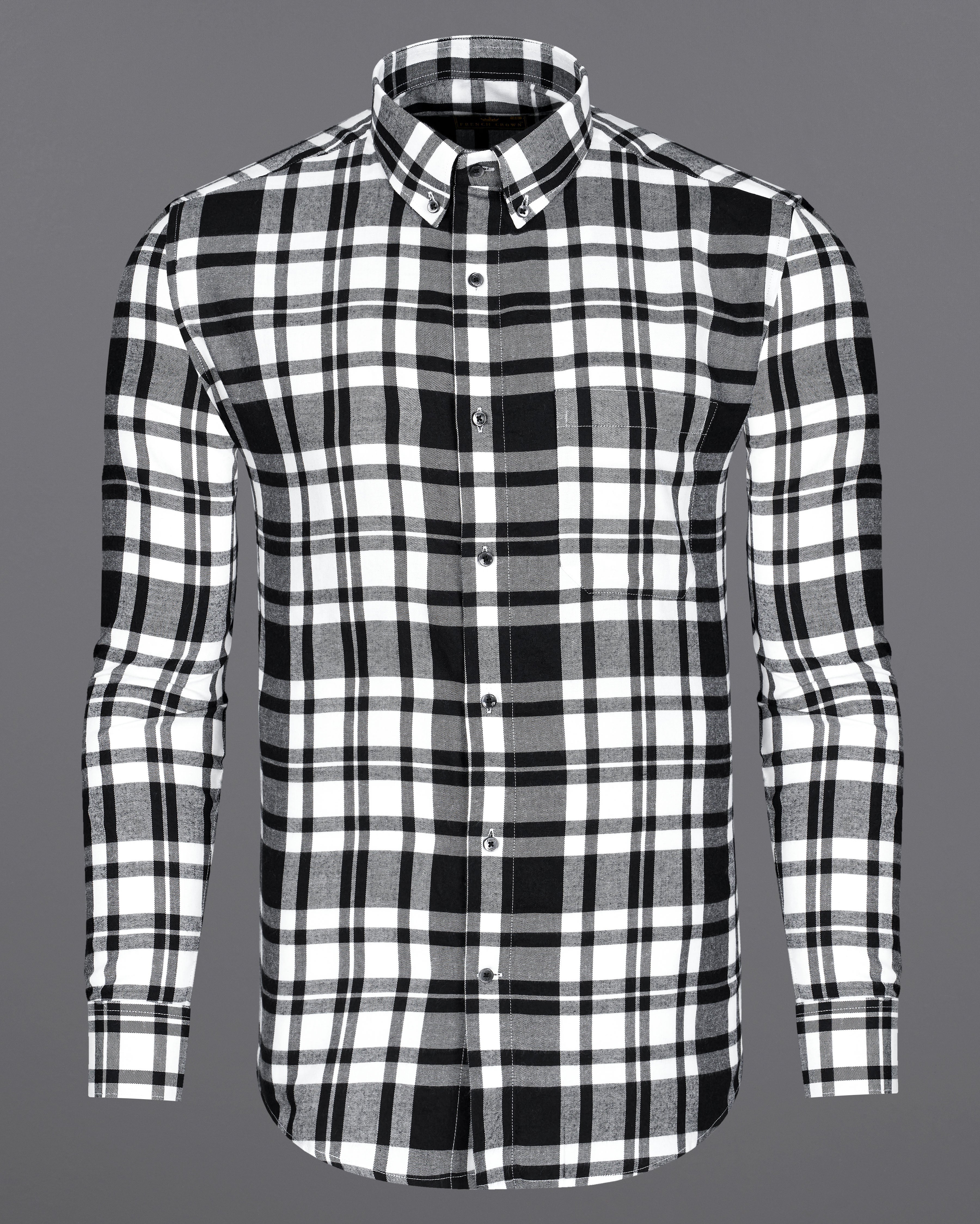 Jade Black and White Twill Plaid Premium Cotton Shirt 8744-BD-BLK-38, 8744-BD-BLK-H-38, 8744-BD-BLK-39, 8744-BD-BLK-H-39, 8744-BD-BLK-40, 8744-BD-BLK-H-40, 8744-BD-BLK-42, 8744-BD-BLK-H-42, 8744-BD-BLK-44, 8744-BD-BLK-H-44, 8744-BD-BLK-46, 8744-BD-BLK-H-46, 8744-BD-BLK-48, 8744-BD-BLK-H-48, 8744-BD-BLK-50, 8744-BD-BLK-H-50, 8744-BD-BLK-52, 8744-BD-BLK-H-52