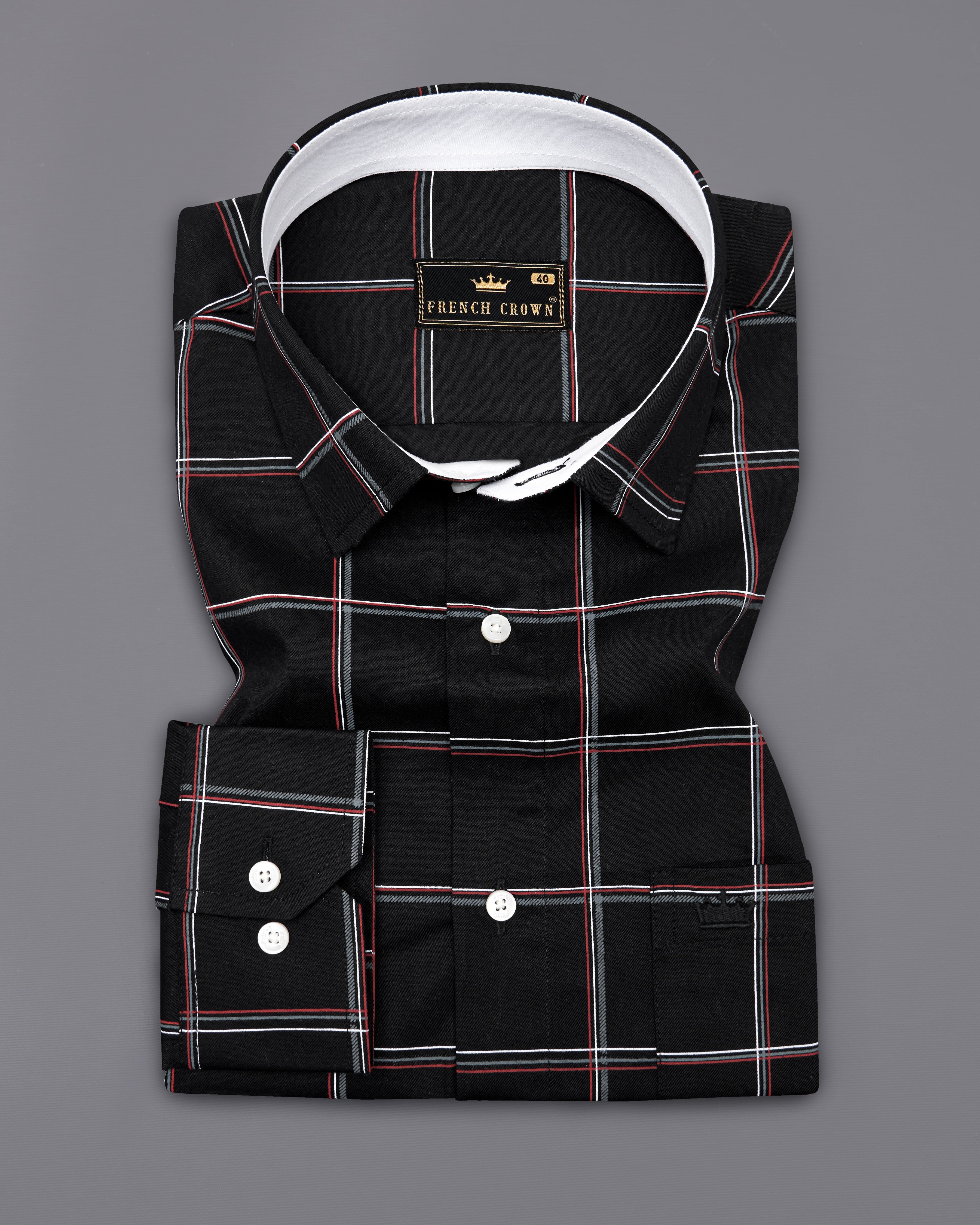 Jade Black Windowpane Royal Oxford Shirt  8750-CP-38,8750-CP-H-38,8750-CP-39,8750-CP-H-39,8750-CP-40,8750-CP-H-40,8750-CP-42,8750-CP-H-42,8750-CP-44,8750-CP-H-44,8750-CP-46,8750-CP-H-46,8750-CP-48,8750-CP-H-48,8750-CP-50,8750-CP-H-50,8750-CP-52,8750-CP-H-52