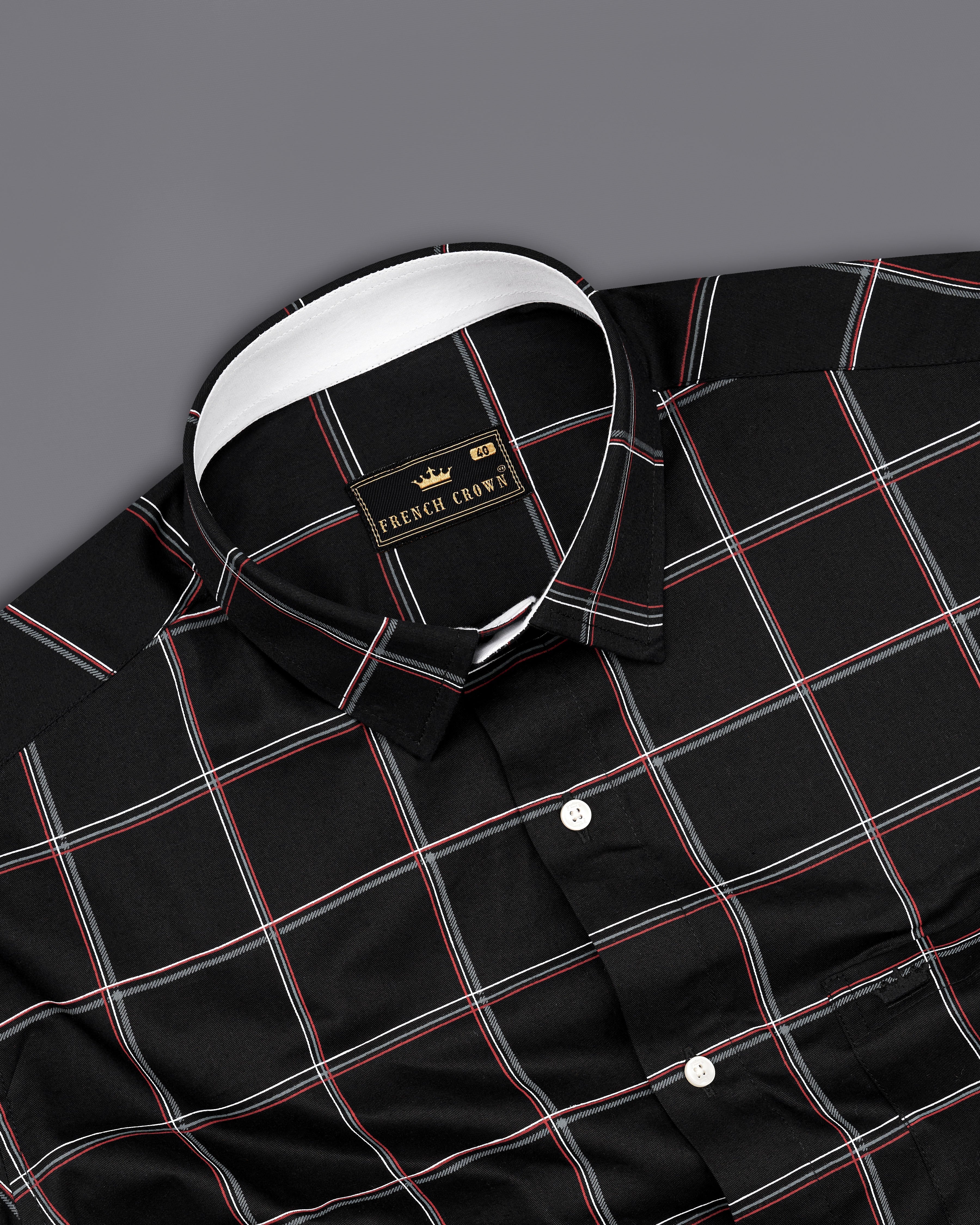 Jade Black Windowpane Royal Oxford Shirt  8750-CP-38,8750-CP-H-38,8750-CP-39,8750-CP-H-39,8750-CP-40,8750-CP-H-40,8750-CP-42,8750-CP-H-42,8750-CP-44,8750-CP-H-44,8750-CP-46,8750-CP-H-46,8750-CP-48,8750-CP-H-48,8750-CP-50,8750-CP-H-50,8750-CP-52,8750-CP-H-52