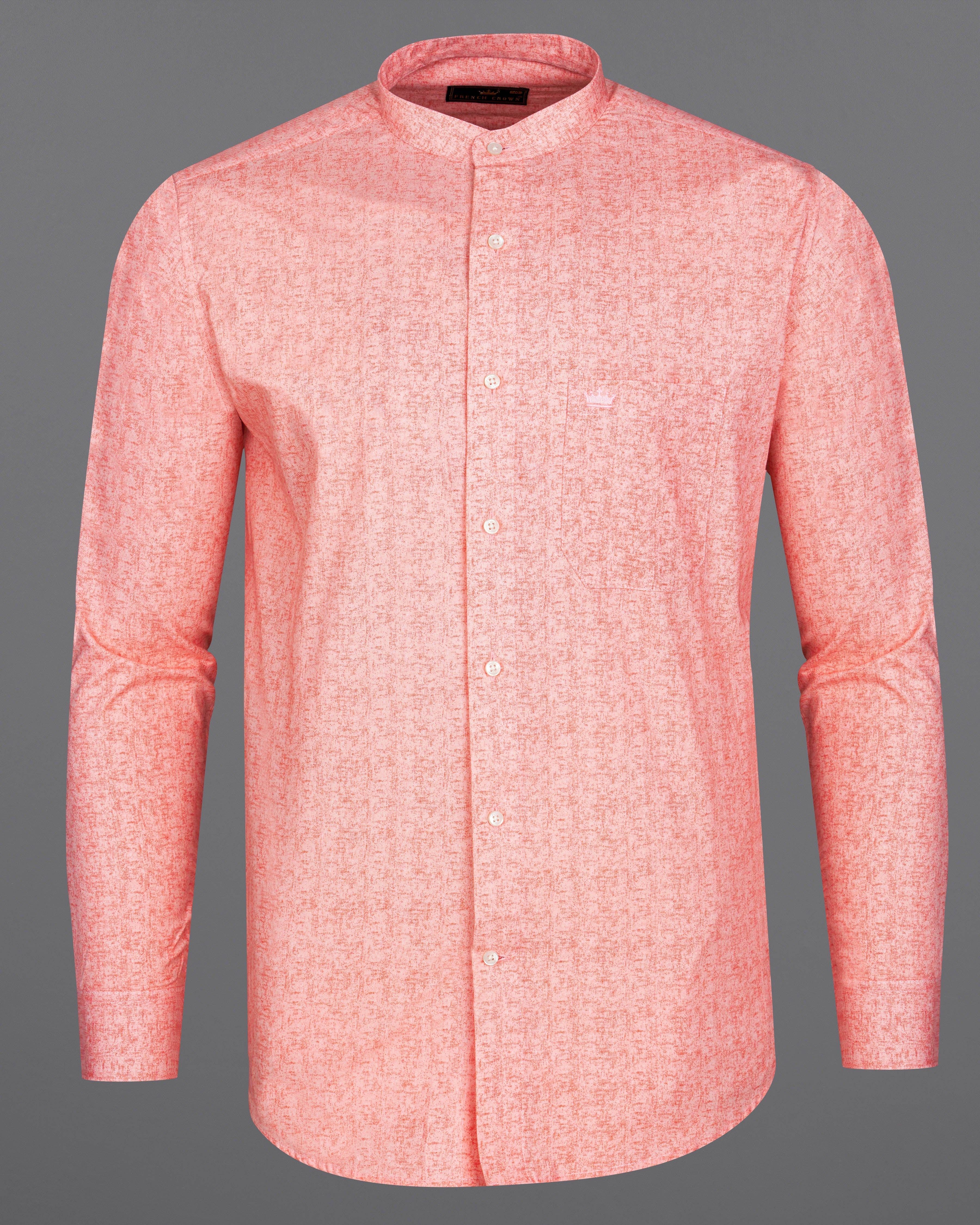 Tangerine Peach Printed Premium Cotton Shirt  8766-M-38,8766-M-H-38,8766-M-39,8766-M-H-39,8766-M-40,8766-M-H-40,8766-M-42,8766-M-H-42,8766-M-44,8766-M-H-44,8766-M-46,8766-M-H-46,8766-M-48,8766-M-H-48,8766-M-50,8766-M-H-50,8766-M-52,8766-M-H-52