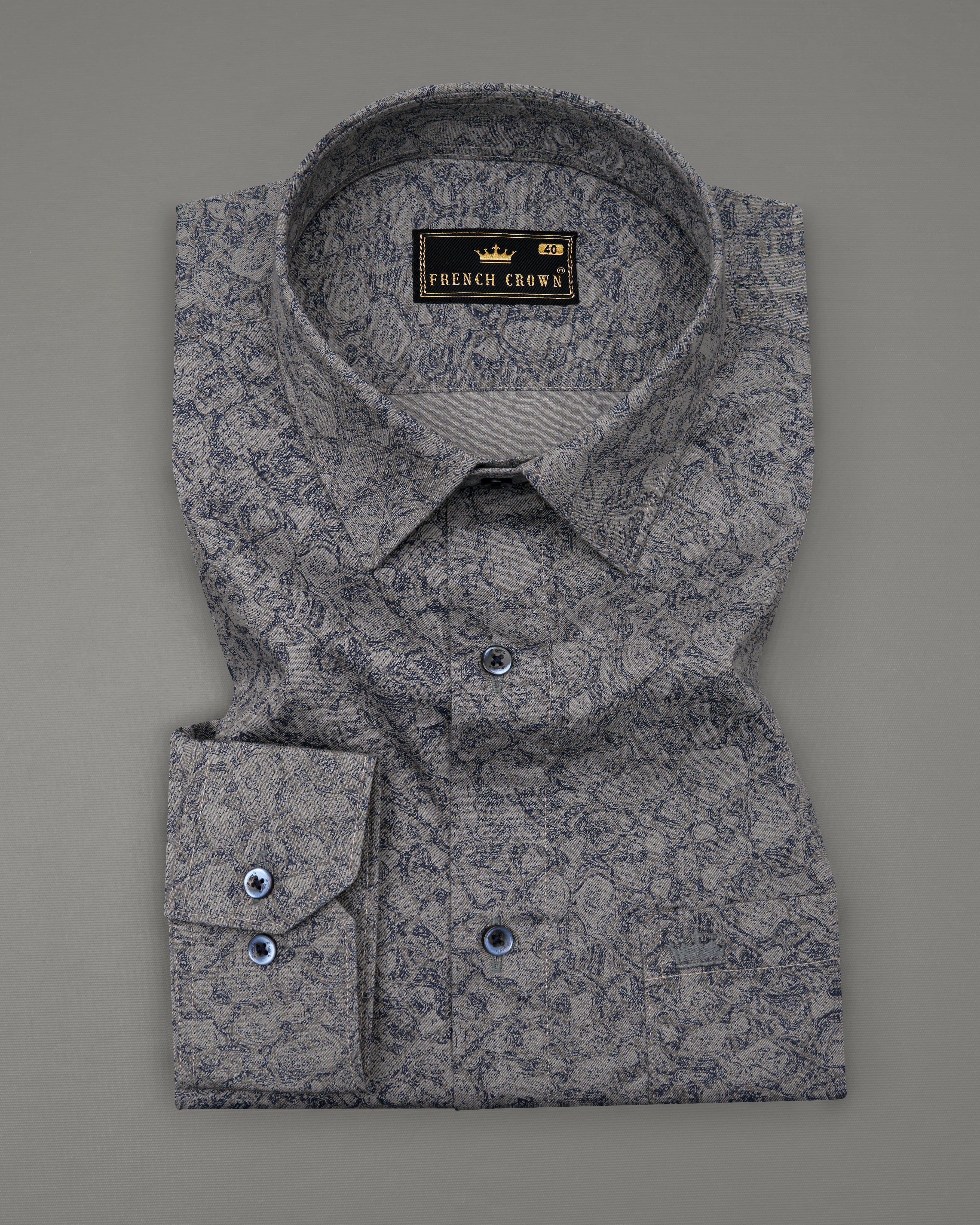 Chateau Gray Printed Royal Oxford Shirt  8773-BLE-38,8773-BLE-H-38,8773-BLE-39,8773-BLE-H-39,8773-BLE-40,8773-BLE-H-40,8773-BLE-42,8773-BLE-H-42,8773-BLE-44,8773-BLE-H-44,8773-BLE-46,8773-BLE-H-46,8773-BLE-48,8773-BLE-H-48,8773-BLE-50,8773-BLE-H-50,8773-BLE-52,8773-BLE-H-52