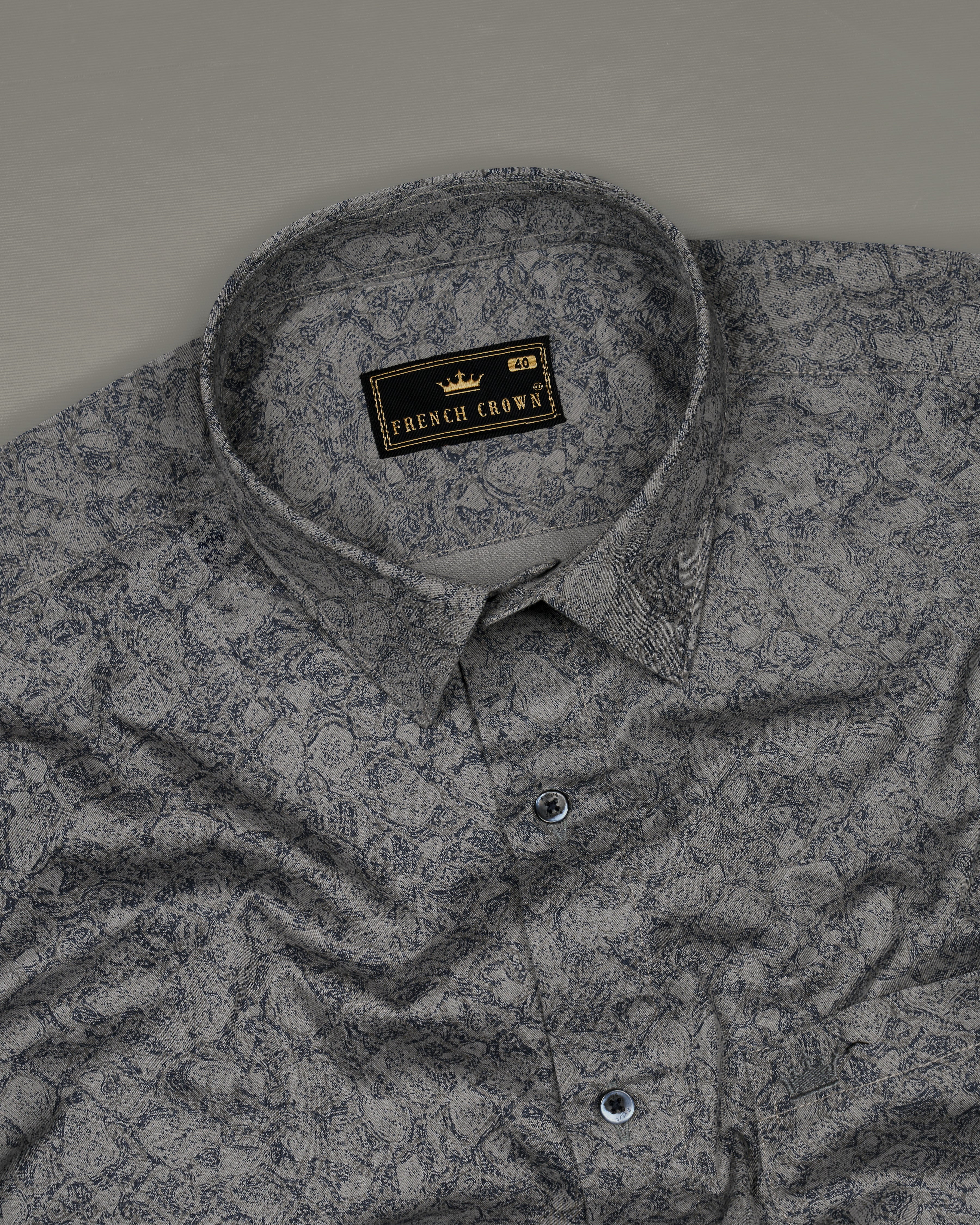 Chateau Gray Printed Royal Oxford Shirt  8773-BLE-38,8773-BLE-H-38,8773-BLE-39,8773-BLE-H-39,8773-BLE-40,8773-BLE-H-40,8773-BLE-42,8773-BLE-H-42,8773-BLE-44,8773-BLE-H-44,8773-BLE-46,8773-BLE-H-46,8773-BLE-48,8773-BLE-H-48,8773-BLE-50,8773-BLE-H-50,8773-BLE-52,8773-BLE-H-52