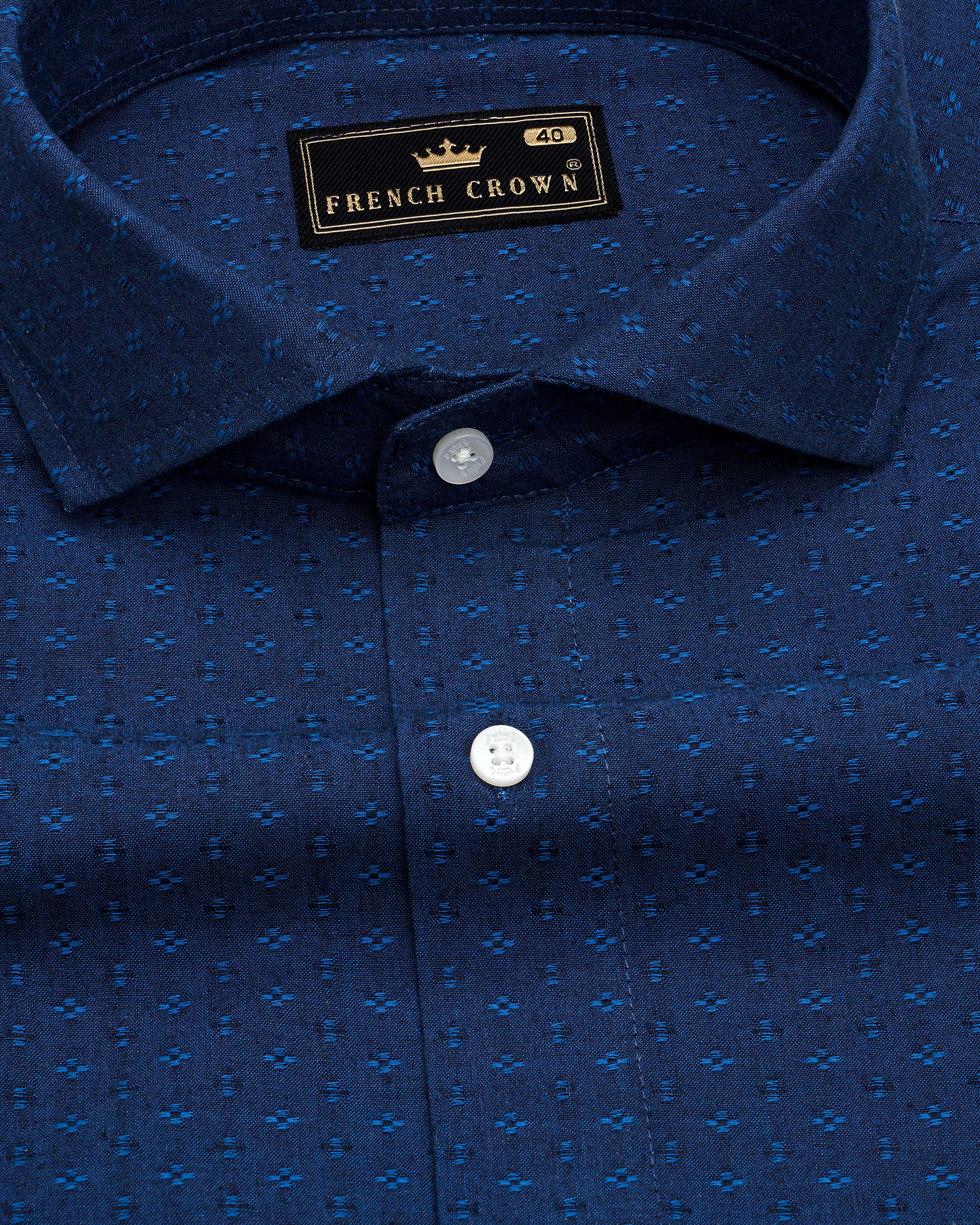 Zodiac Navy Blue Dobby Textured Premium Giza Cotton Shirt  8775-CA-38,8775-CA-H-38,8775-CA-39,8775-CA-H-39,8775-CA-40,8775-CA-H-40,8775-CA-42,8775-CA-H-42,8775-CA-44,8775-CA-H-44,8775-CA-46,8775-CA-H-46,8775-CA-48,8775-CA-H-48,8775-CA-50,8775-CA-H-50,8775-CA-52,8775-CA-H-52