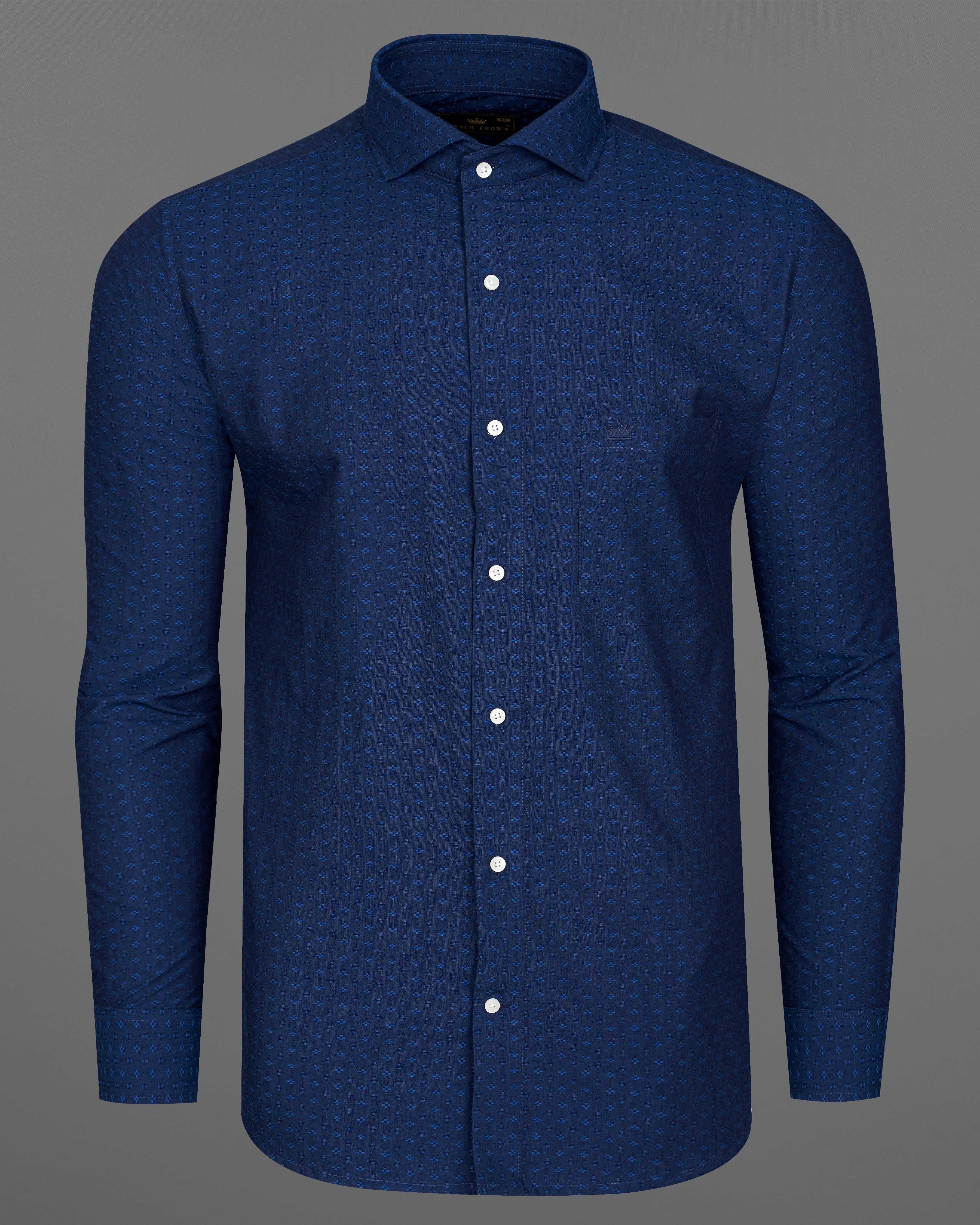 Zodiac Navy Blue Dobby Textured Premium Giza Cotton Shirt  8775-CA-38,8775-CA-H-38,8775-CA-39,8775-CA-H-39,8775-CA-40,8775-CA-H-40,8775-CA-42,8775-CA-H-42,8775-CA-44,8775-CA-H-44,8775-CA-46,8775-CA-H-46,8775-CA-48,8775-CA-H-48,8775-CA-50,8775-CA-H-50,8775-CA-52,8775-CA-H-52