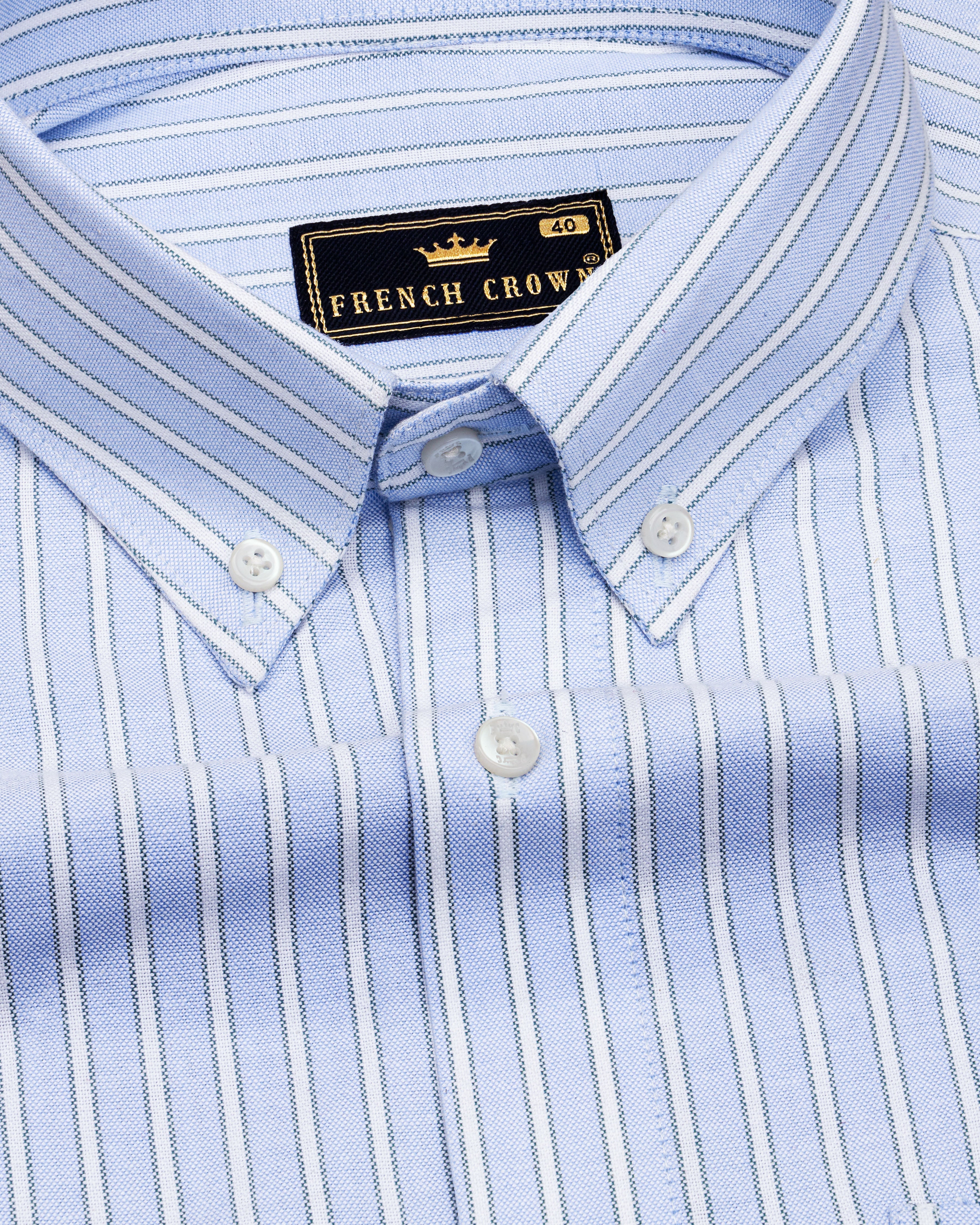 Coral Blue Striped Royal Oxford Shirt  8778-BD-38,8778-BD-H-38,8778-BD-39,8778-BD-H-39,8778-BD-40,8778-BD-H-40,8778-BD-42,8778-BD-H-42,8778-BD-44,8778-BD-H-44,8778-BD-46,8778-BD-H-46,8778-BD-48,8778-BD-H-48,8778-BD-50,8778-BD-H-50,8778-BD-52,8778-BD-H-52