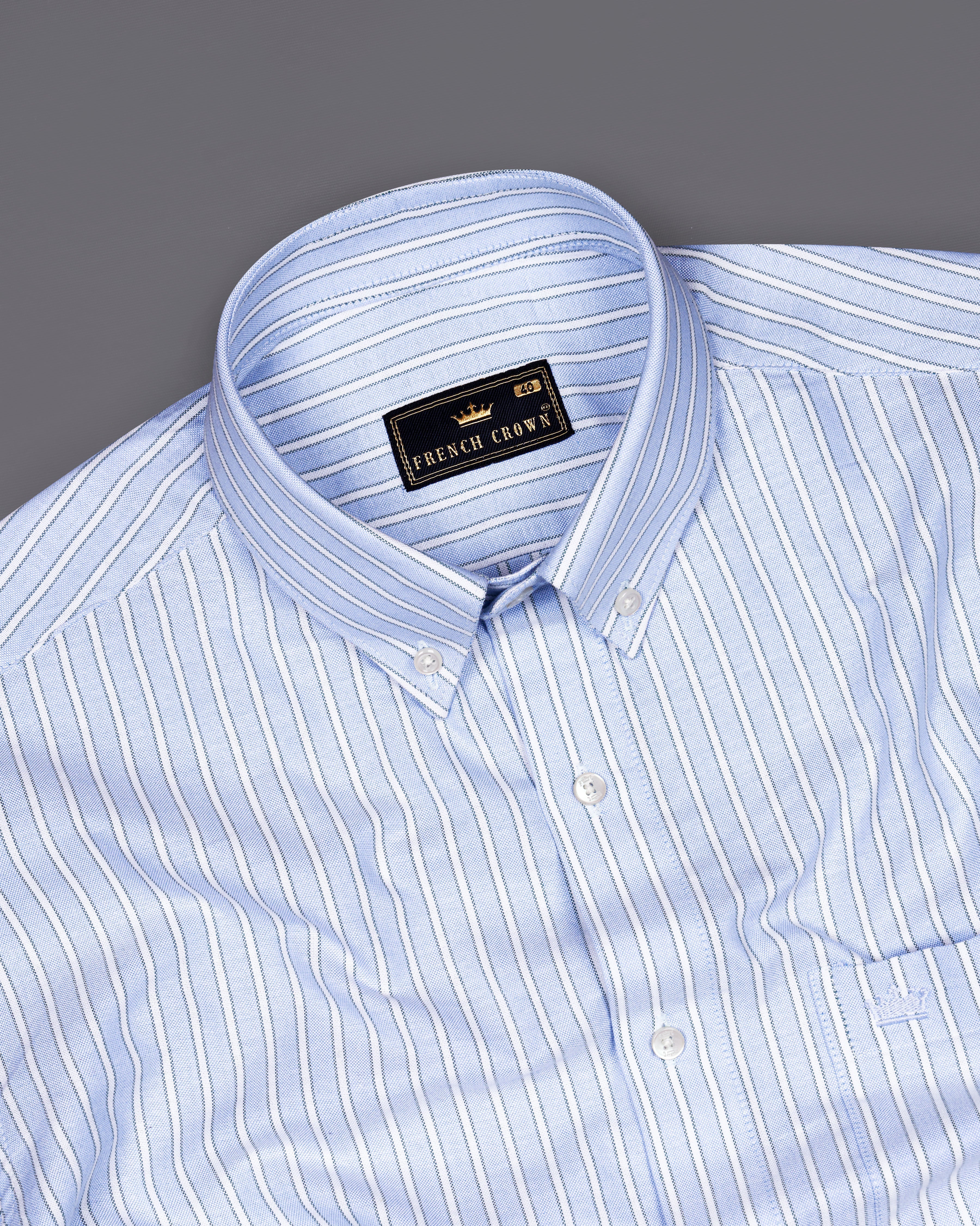 Coral Blue Striped Royal Oxford Shirt  8778-BD-38,8778-BD-H-38,8778-BD-39,8778-BD-H-39,8778-BD-40,8778-BD-H-40,8778-BD-42,8778-BD-H-42,8778-BD-44,8778-BD-H-44,8778-BD-46,8778-BD-H-46,8778-BD-48,8778-BD-H-48,8778-BD-50,8778-BD-H-50,8778-BD-52,8778-BD-H-52