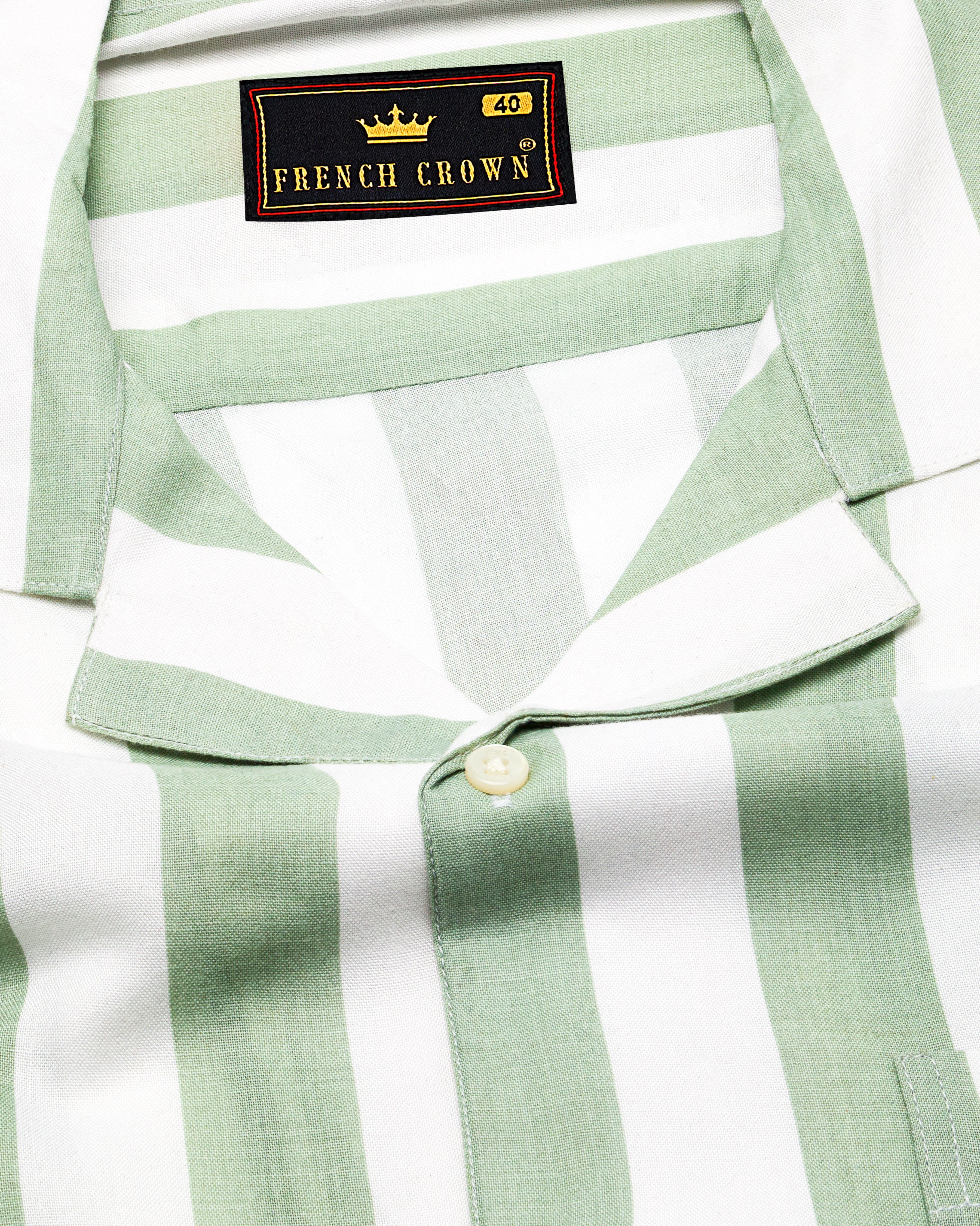 Coriander Green with Bright White Striped Premium Tencel Shirt  8795-CC-38,8795-CC-H-38,8795-CC-39,8795-CC-H-39,8795-CC-40,8795-CC-H-40,8795-CC-42,8795-CC-H-42,8795-CC-44,8795-CC-H-44,8795-CC-46,8795-CC-H-46,8795-CC-48,8795-CC-H-48,8795-CC-50,8795-CC-H-50,8795-CC-52,8795-CC-H-52