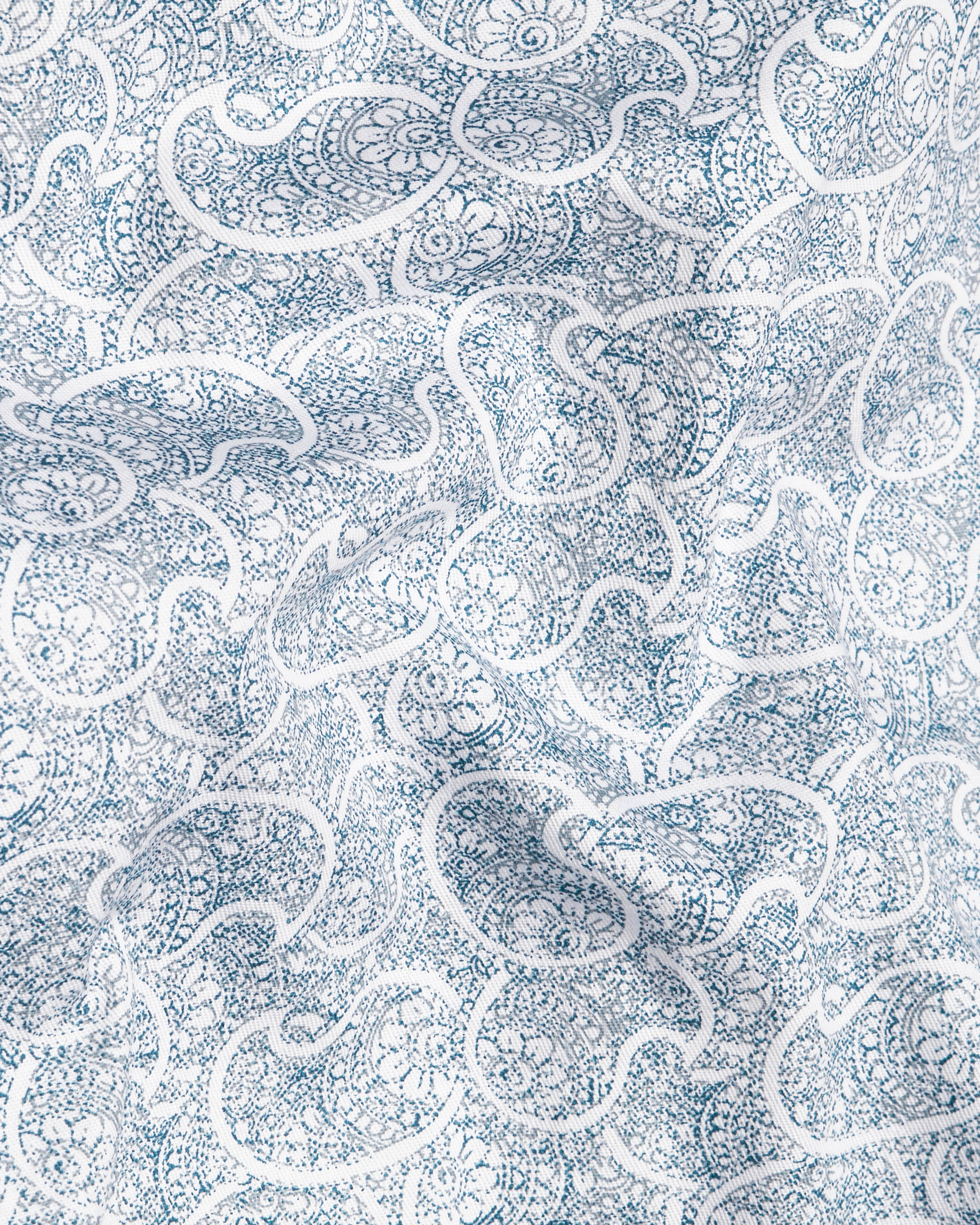 Calypso Blue and White Paisley Printed Super Soft Premium Cotton Shirt  8798-BLE-38,8798-BLE-H-38,8798-BLE-39,8798-BLE-H-39,8798-BLE-40,8798-BLE-H-40,8798-BLE-42,8798-BLE-H-42,8798-BLE-44,8798-BLE-H-44,8798-BLE-46,8798-BLE-H-46,8798-BLE-48,8798-BLE-H-48,8798-BLE-50,8798-BLE-H-50,8798-BLE-52,8798-BLE-H-52