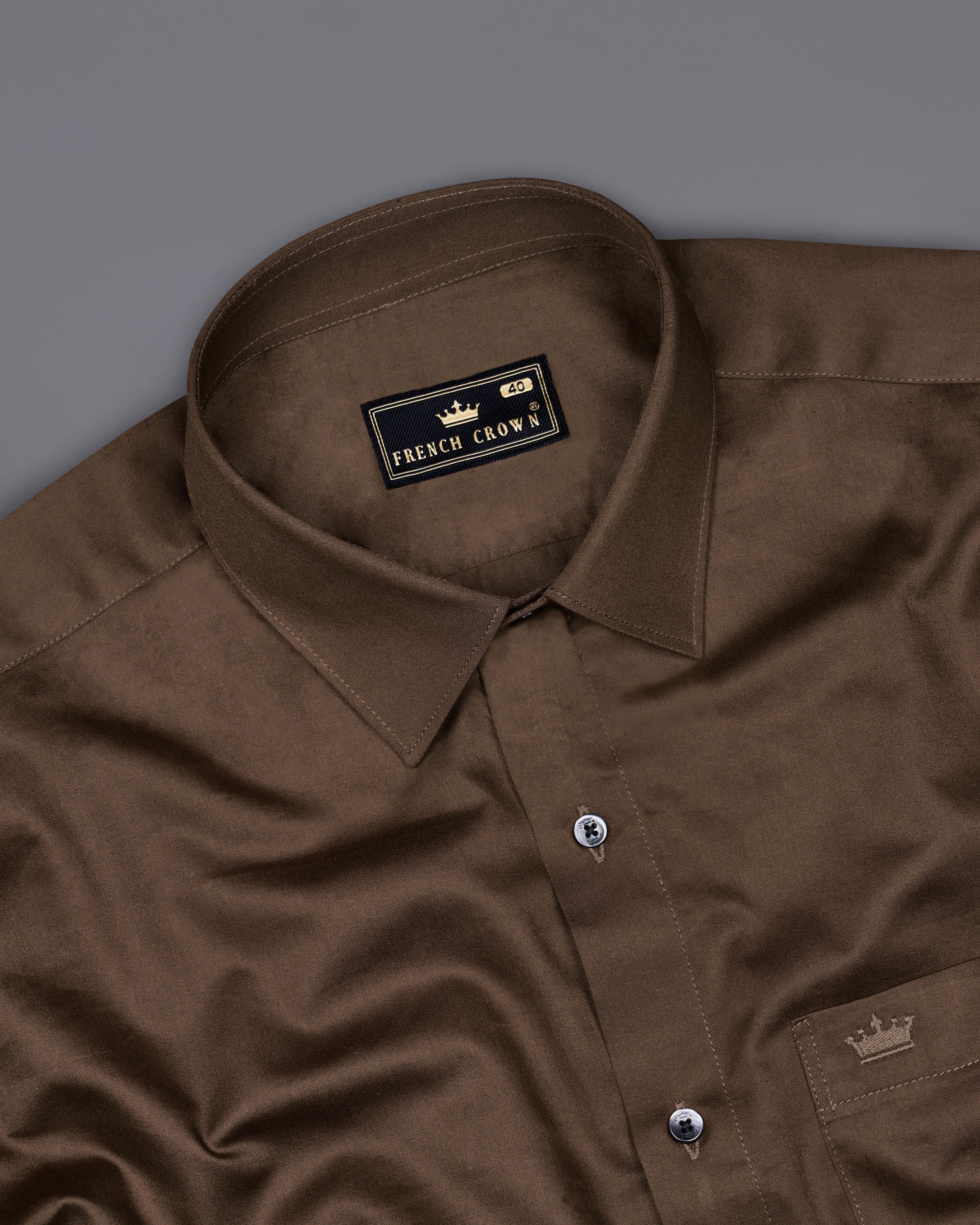 Kabul Brown Subtle Sheen Super Soft Premium Cotton Shirt 8833-BLK-38, 8833-BLK-H-38, 8833-BLK-39, 8833-BLK-H-39, 8833-BLK-40, 8833-BLK-H-40, 8833-BLK-42, 8833-BLK-H-42, 8833-BLK-44, 8833-BLK-H-44, 8833-BLK-46, 8833-BLK-H-46, 8833-BLK-48, 8833-BLK-H-48, 8833-BLK-50, 8833-BLK-H-50, 8833-BLK-52, 8833-BLK-H-52