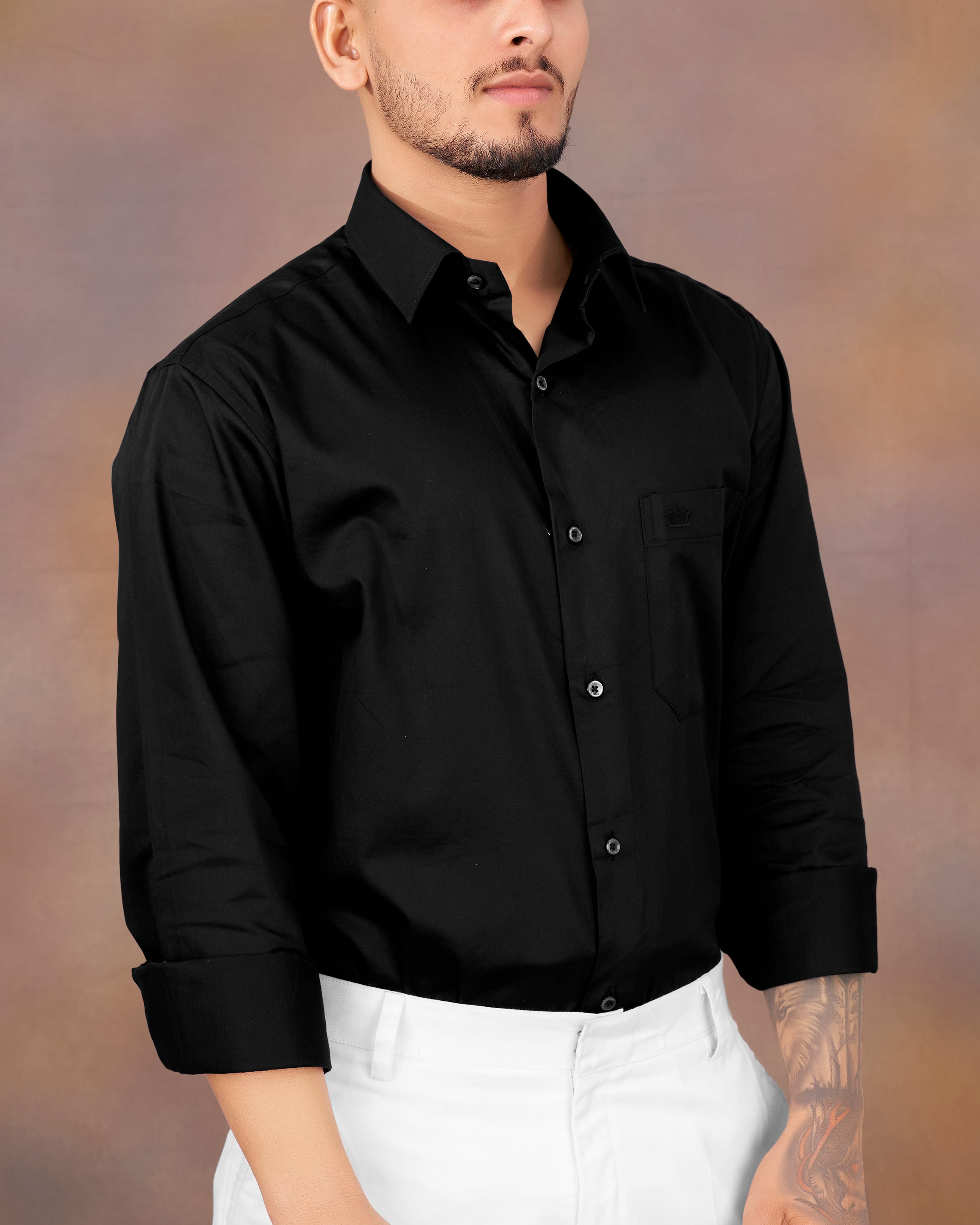 Jade Black Subtle Sheen Super Soft Premium Cotton Shirt 8841-BLK-38, 8841-BLK-H-38, 8841-BLK-39, 8841-BLK-H-39, 8841-BLK-40, 8841-BLK-H-40, 8841-BLK-42, 8841-BLK-H-42, 8841-BLK-44, 8841-BLK-H-44, 8841-BLK-46, 8841-BLK-H-46, 8841-BLK-48, 8841-BLK-H-48, 8841-BLK-50, 8841-BLK-H-50, 8841-BLK-52, 8841-BLK-H-52