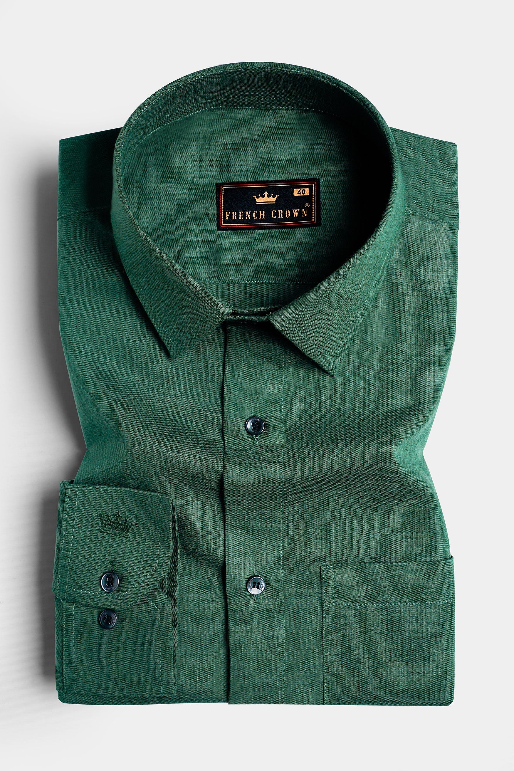 Phthalo Green Subtle Sheen Super Soft Premium Cotton Shirt