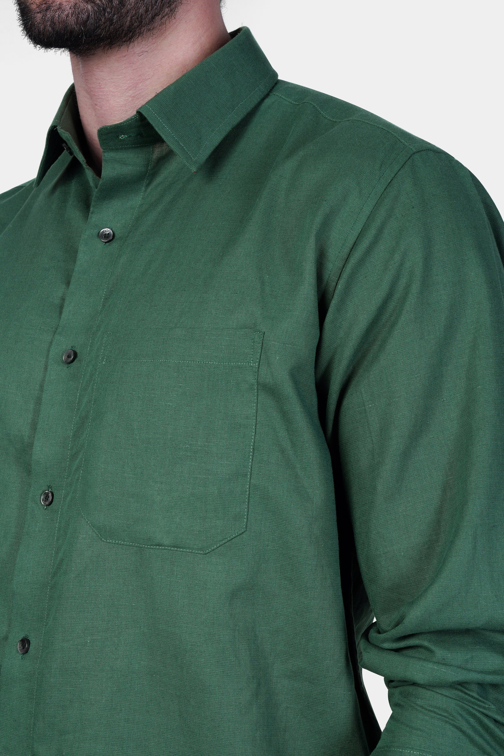 Phthalo Green Subtle Sheen Super Soft Premium Cotton Shirt