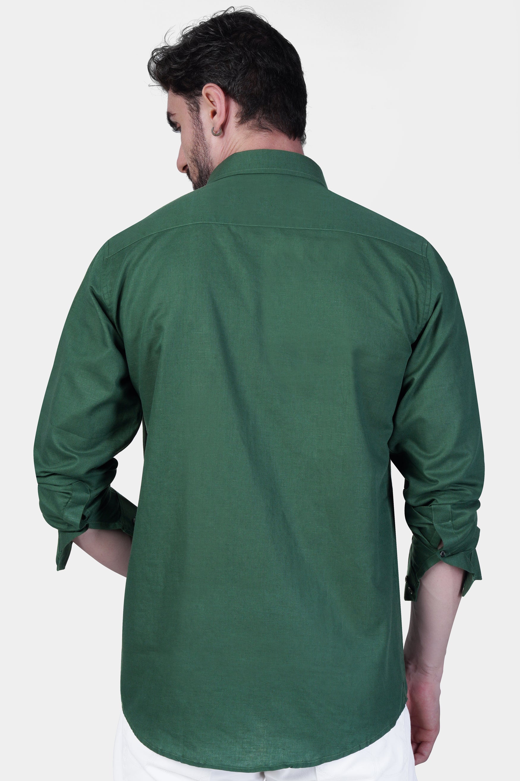 Phthalo Green Subtle Sheen Super Soft Premium Cotton Shirt