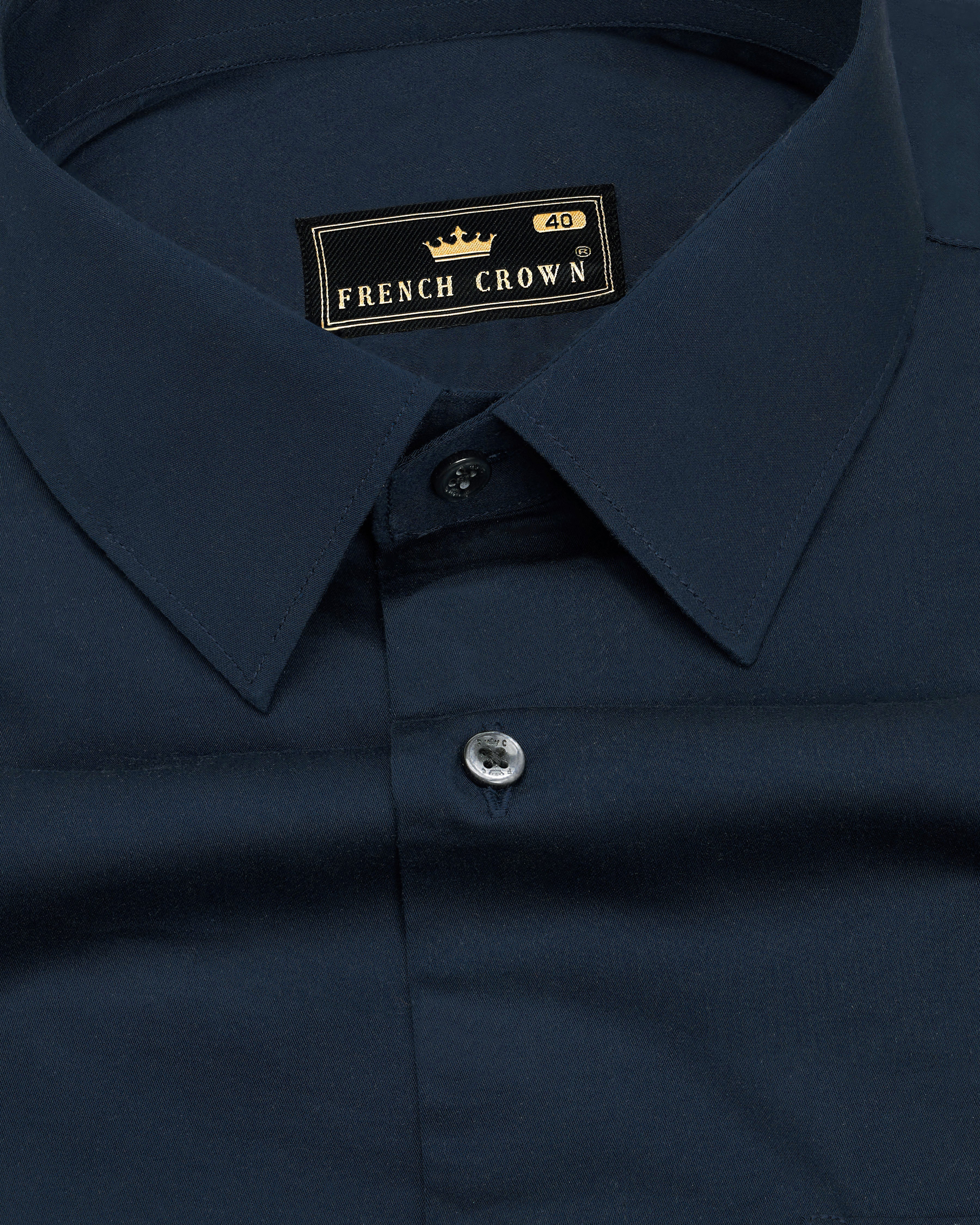 Baltic Sea Blue Subtle Sheen Super Soft Premium Cotton Shirt