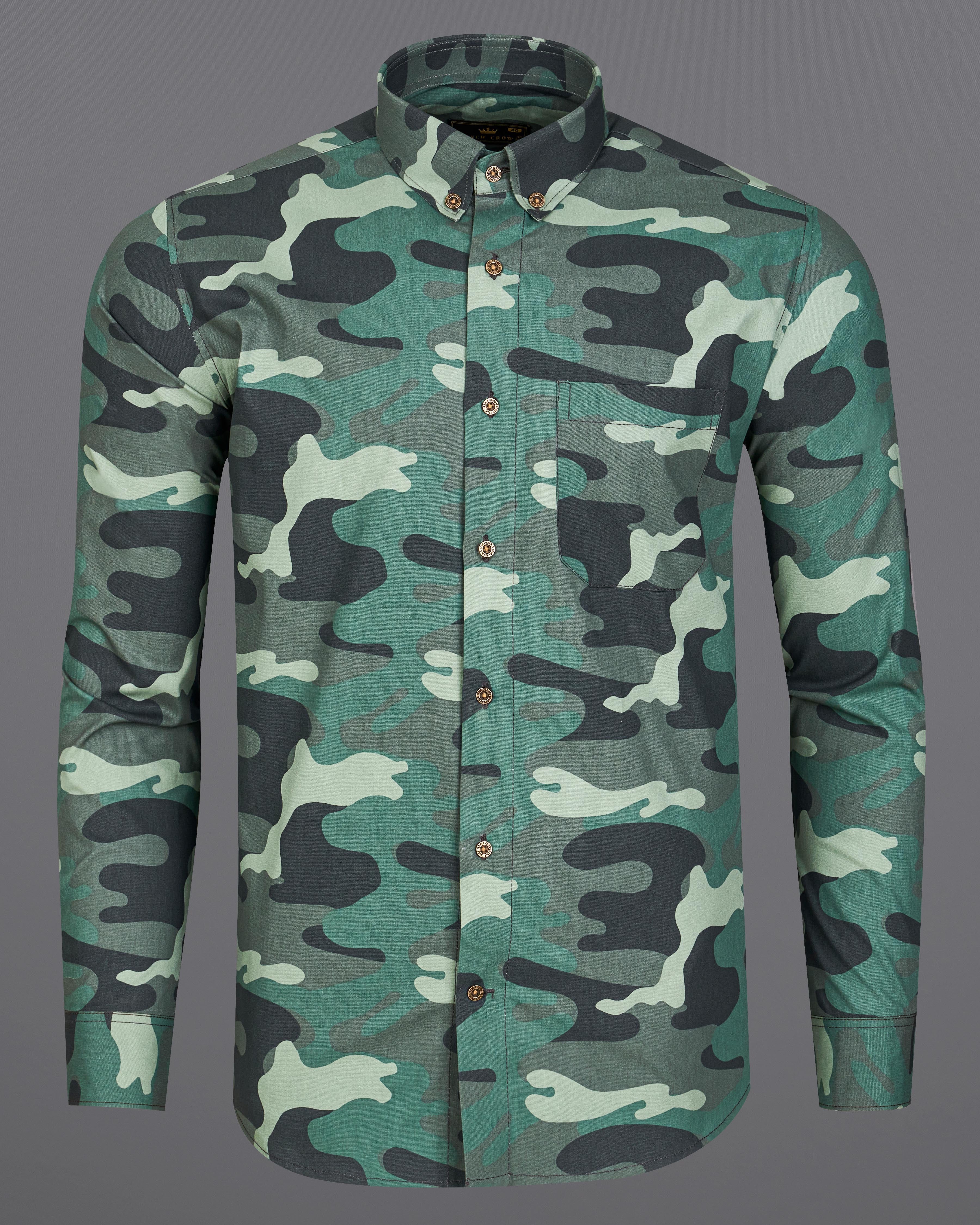 Viridian Green with Multicolour Camouflage Printed Royal Oxford Shirt 8891-BD-MB-38, 8891-BD-MB-H-38,  8891-BD-MB-39,  8891-BD-MB-H-39,  8891-BD-MB-40,  8891-BD-MB-H-40,  8891-BD-MB-42,  8891-BD-MB-H-42,  8891-BD-MB-44,  8891-BD-MB-H-44,  8891-BD-MB-46,  8891-BD-MB-H-46,  8891-BD-MB-48,  8891-BD-MB-H-48,  8891-BD-MB-50,  8891-BD-MB-H-50,  8891-BD-MB-52,  8891-BD-MB-H-52