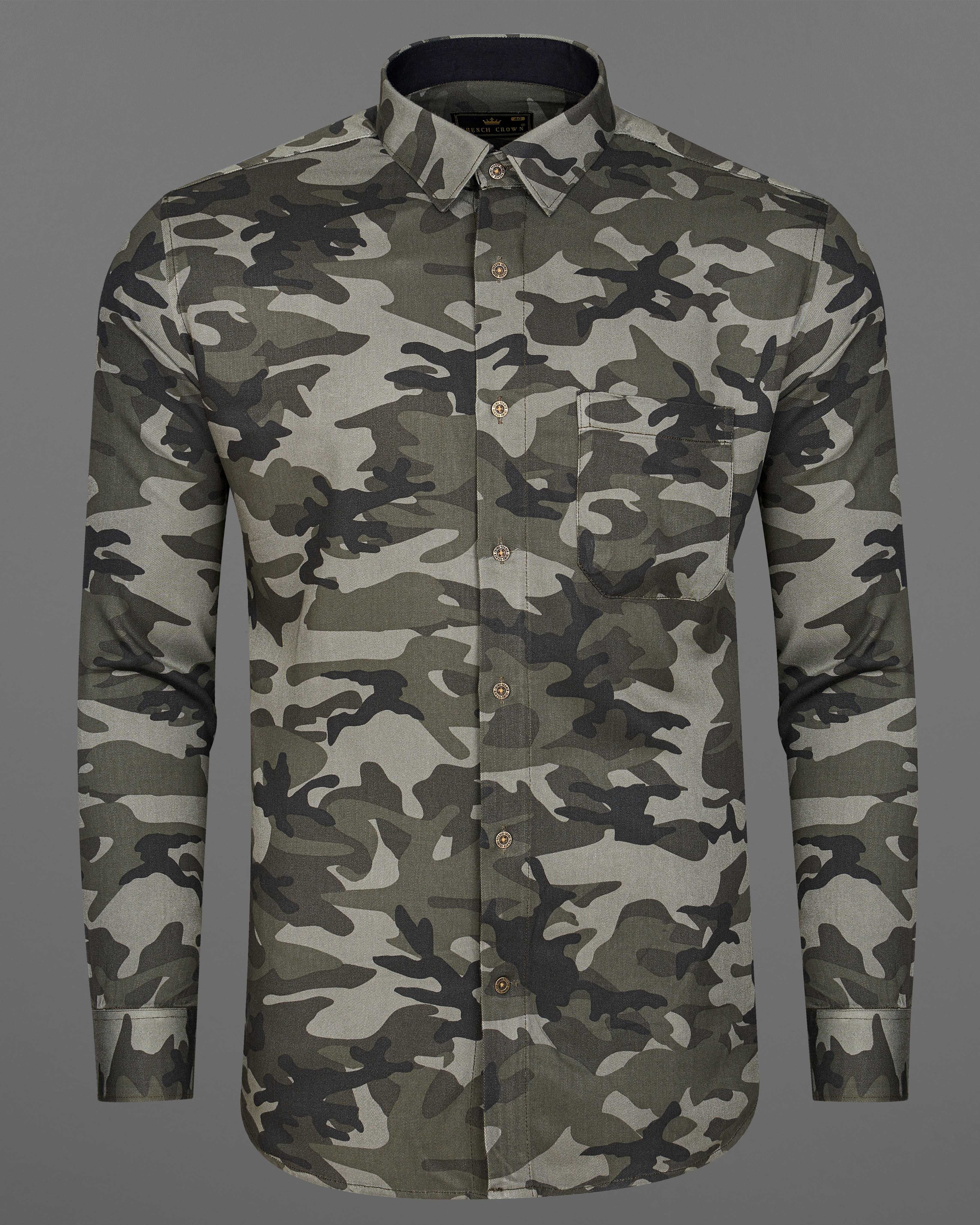 Fuscous Green with Mirage Black Camouflage Military Printed Premium Tencel Designer Shirt 8904-MB-P129-38, 8904-MB-P129-H-38,  8904-MB-P129-39,  8904-MB-P129-H-39,  8904-MB-P129-40,  8904-MB-P129-H-40,  8904-MB-P129-42,  8904-MB-P129-H-42,  8904-MB-P129-44,  8904-MB-P129-H-44,  8904-MB-P129-46,  8904-MB-P129-H-46,  8904-MB-P129-48,  8904-MB-P129-H-48,  8904-MB-P129-50,  8904-MB-P129-H-50,  8904-MB-P129-52,  8904-MB-P129-H-52