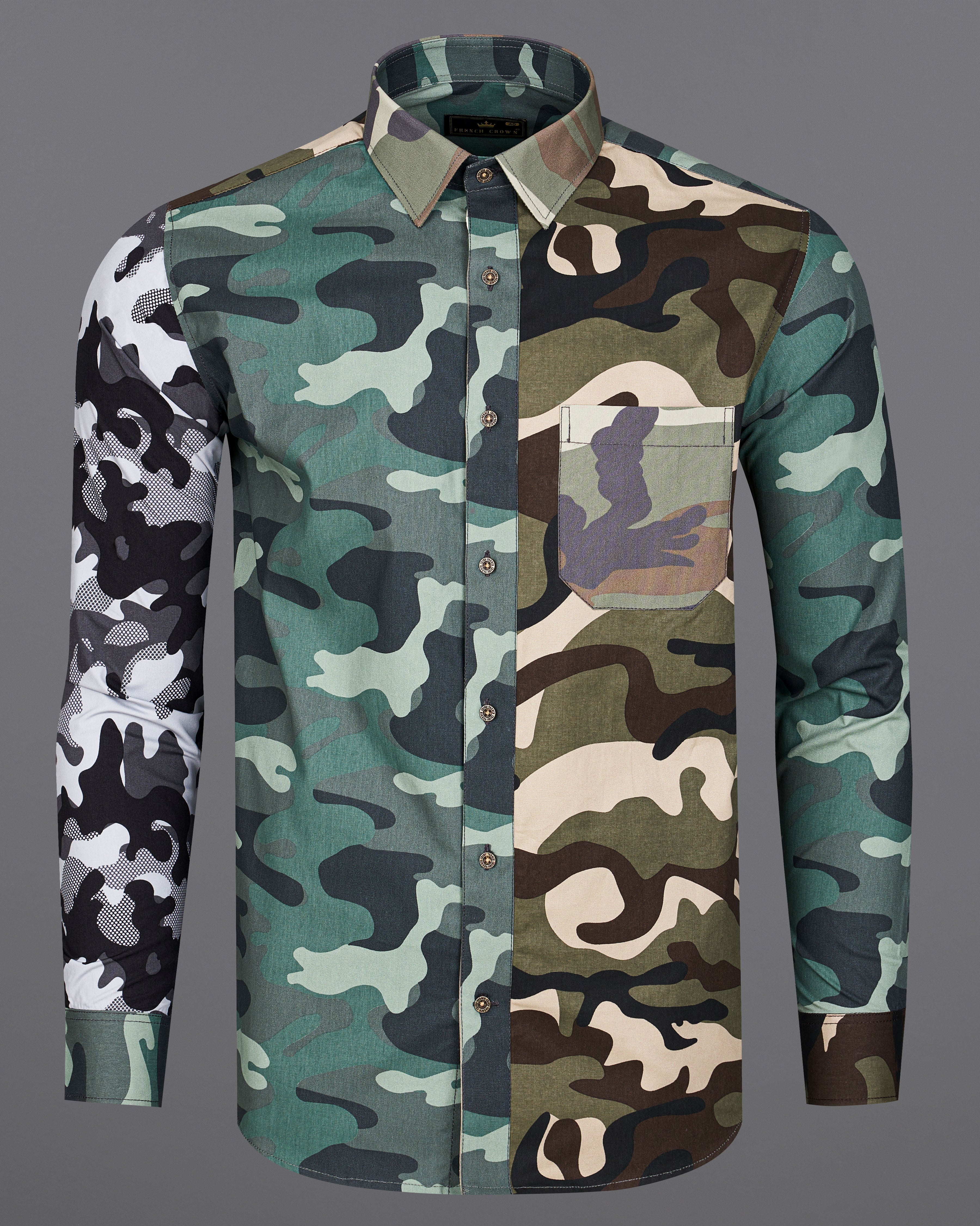 Casal Green with Gunmetal Blue Multicolour Camouflage Military Printed Royal Oxford Designer Shirt 8907-MB-P331-38, 8907-MB-P331-H-38,  8907-MB-P331-39,  8907-MB-P331-H-39,  8907-MB-P331-40,  8907-MB-P331-H-40,  8907-MB-P331-42,  8907-MB-P331-H-42,  8907-MB-P331-44,  8907-MB-P331-H-44,  8907-MB-P331-46,  8907-MB-P331-H-46,  8907-MB-P331-48,  8907-MB-P331-H-48,  8907-MB-P331-50,  8907-MB-P331-H-50,  8907-MB-P331-52,  8907-MB-P331-H-52