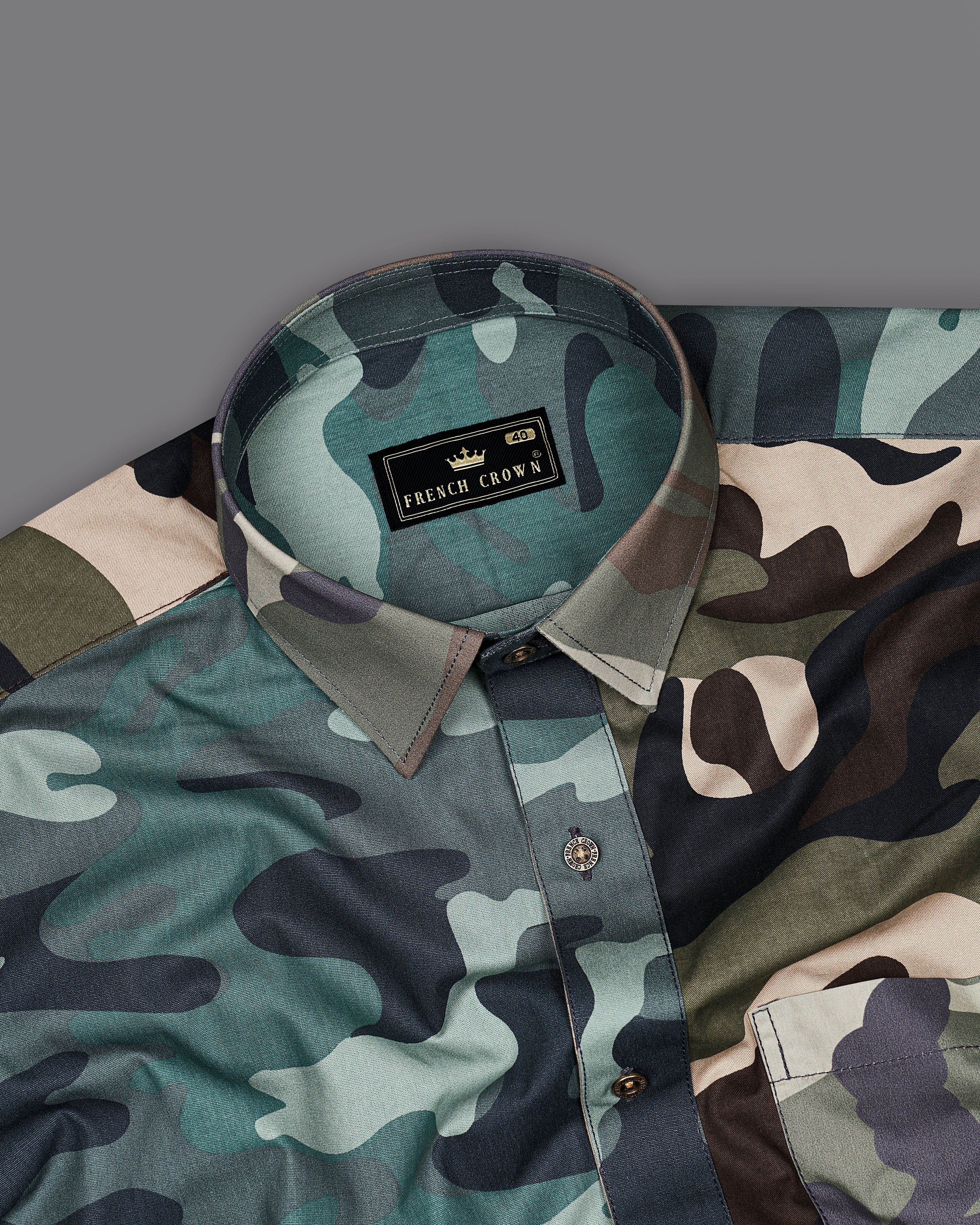 Casal Green with Gunmetal Blue Multicolour Camouflage Military Printed Royal Oxford Designer Shirt 8907-MB-P331-38, 8907-MB-P331-H-38,  8907-MB-P331-39,  8907-MB-P331-H-39,  8907-MB-P331-40,  8907-MB-P331-H-40,  8907-MB-P331-42,  8907-MB-P331-H-42,  8907-MB-P331-44,  8907-MB-P331-H-44,  8907-MB-P331-46,  8907-MB-P331-H-46,  8907-MB-P331-48,  8907-MB-P331-H-48,  8907-MB-P331-50,  8907-MB-P331-H-50,  8907-MB-P331-52,  8907-MB-P331-H-52