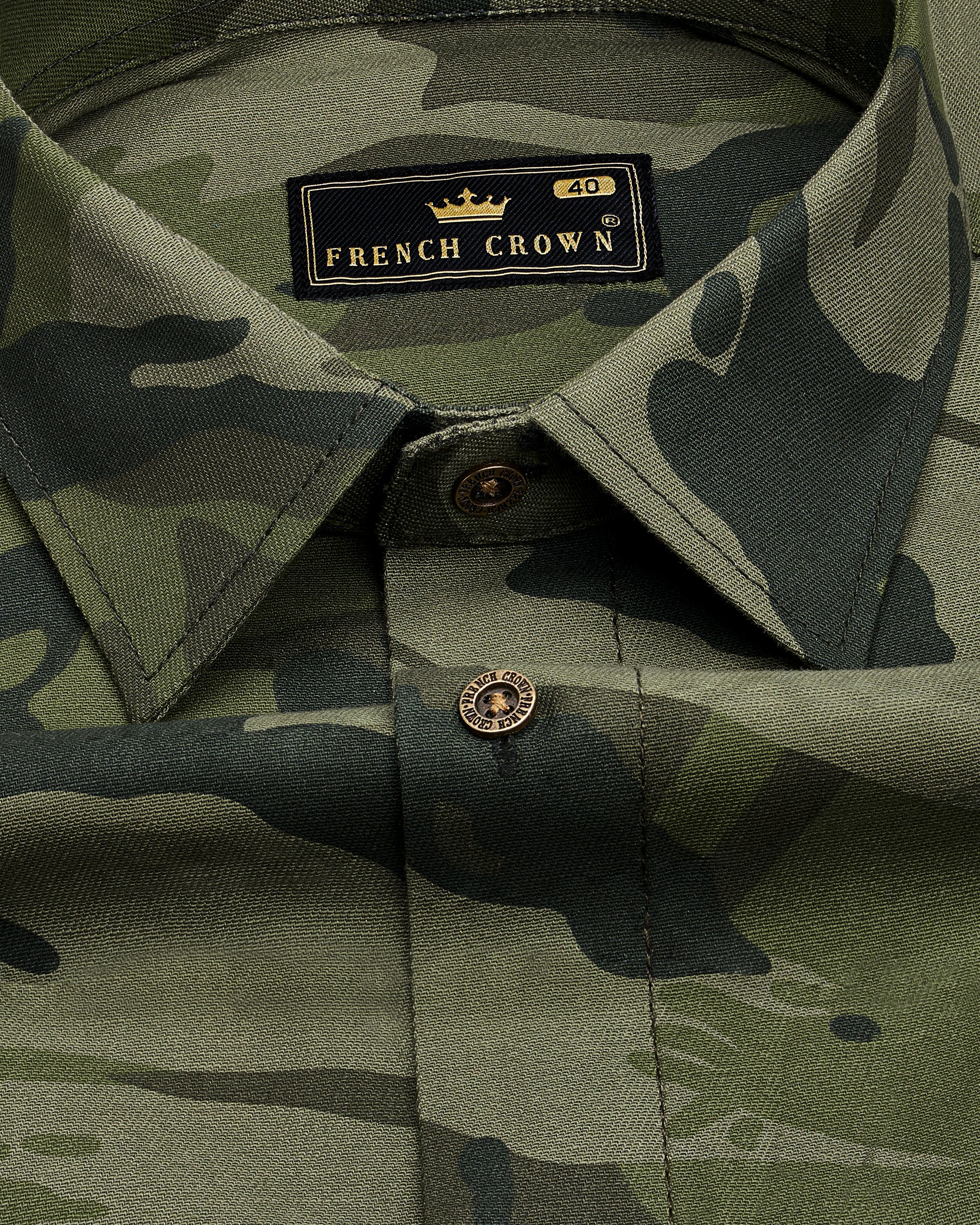 Fuscous Green with Birch Dark Green Camouflage Printed Royal Oxford Shirt 8913-MB-38, 8913-MB-H-38,  8913-MB-39,  8913-MB-H-39,  8913-MB-40,  8913-MB-H-40,  8913-MB-42,  8913-MB-H-42,  8913-MB-44,  8913-MB-H-44,  8913-MB-46,  8913-MB-H-46,  8913-MB-48,  8913-MB-H-48,  8913-MB-50,  8913-MB-H-50,  8913-MB-52,  8913-MB-H-52