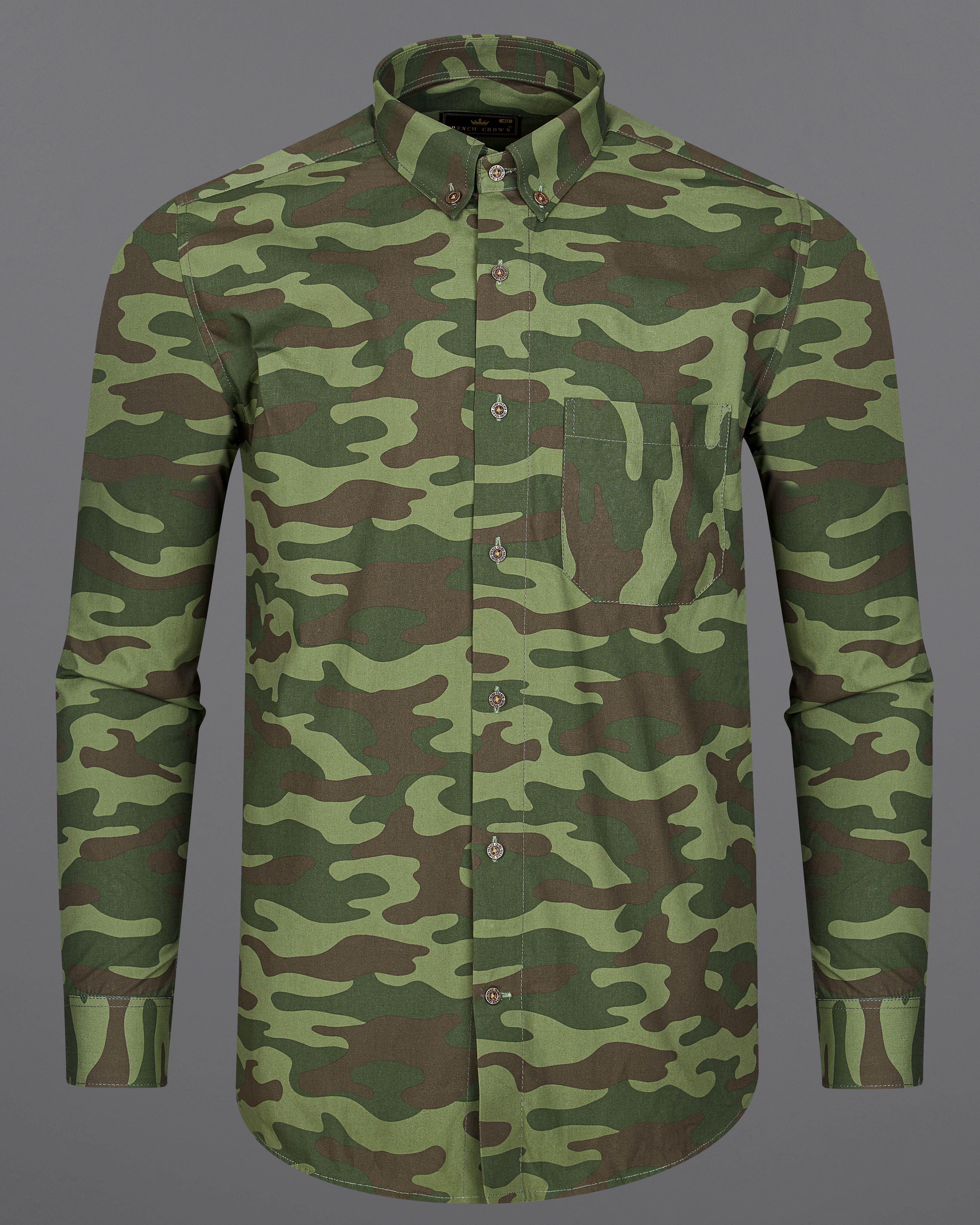 Mallard with Asparagus Green and Fuscous Brown Camouflage Printed Royal Oxford Shirt 8914-BD-MB-38, 8914-BD-MB-H-38,  8914-BD-MB-39,  8914-BD-MB-H-39,  8914-BD-MB-40,  8914-BD-MB-H-40,  8914-BD-MB-42,  8914-BD-MB-H-42,  8914-BD-MB-44,  8914-BD-MB-H-44,  8914-BD-MB-46,  8914-BD-MB-H-46,  8914-BD-MB-48,  8914-BD-MB-H-48,  8914-BD-MB-50,  8914-BD-MB-H-50,  8914-BD-MB-52,  8914-BD-MB-H-52