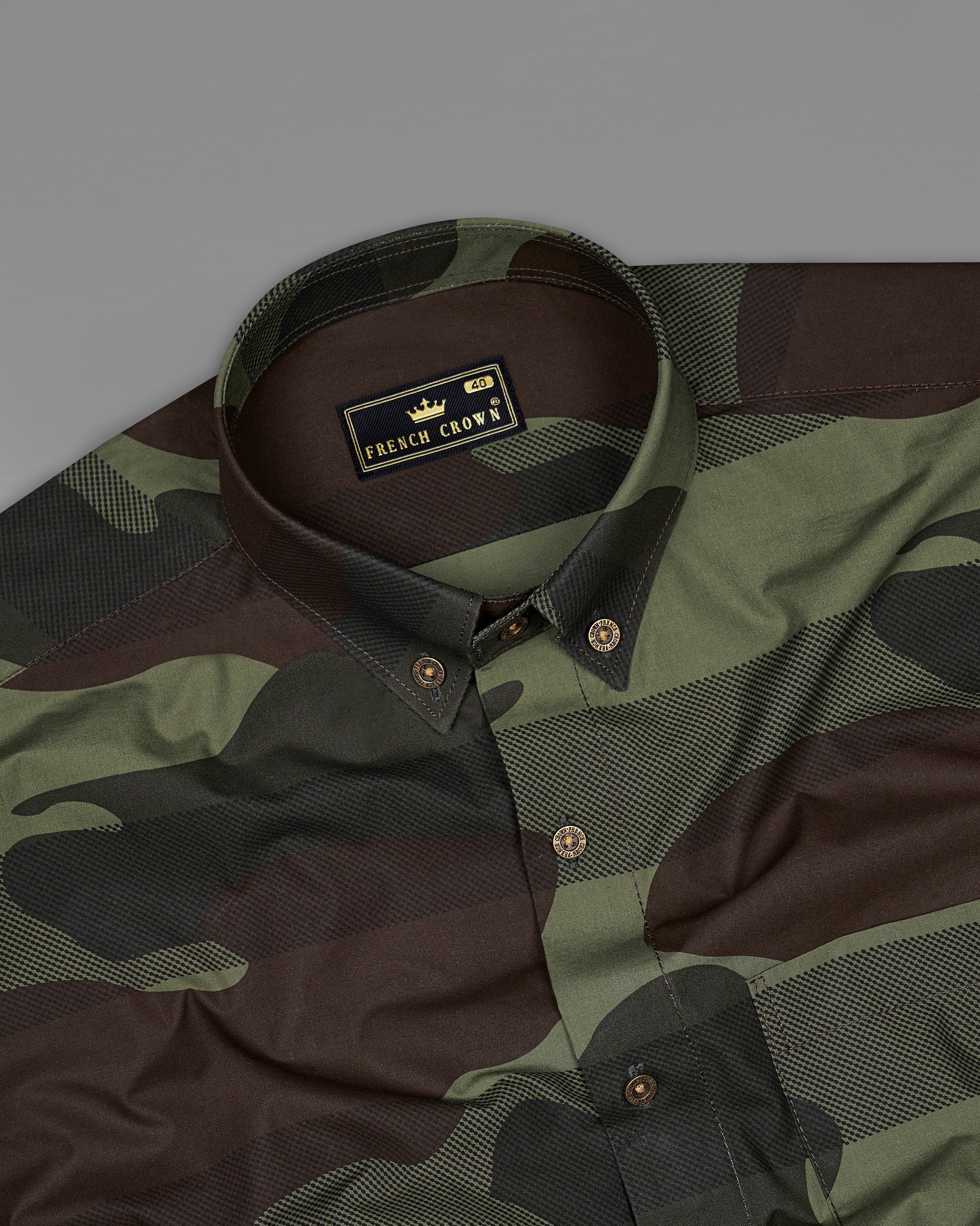 Birch Brown with Iridium Green Camouflage Printed Royal Oxford Shirt 8926-BD-MB-38, 8926-BD-MB-H-38,  8926-BD-MB-39,  8926-BD-MB-H-39,  8926-BD-MB-40,  8926-BD-MB-H-40,  8926-BD-MB-42,  8926-BD-MB-H-42,  8926-BD-MB-44,  8926-BD-MB-H-44,  8926-BD-MB-46,  8926-BD-MB-H-46,  8926-BD-MB-48,  8926-BD-MB-H-48,  8926-BD-MB-50,  8926-BD-MB-H-50,  8926-BD-MB-52,  8926-BD-MB-H-52