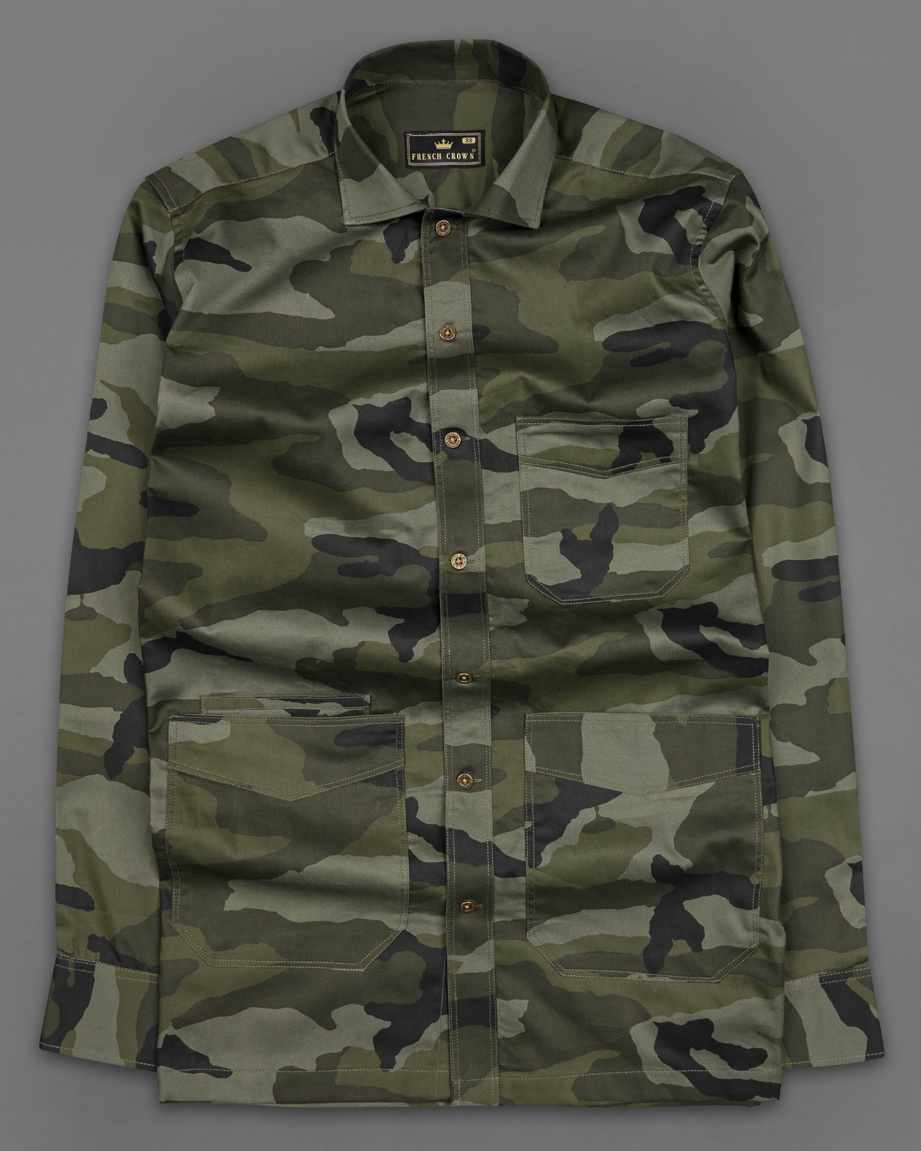 Iridium Green with Mirage Black Camouflage Printed Royal Oxford Designer OverShirt 8929-MB-P326-38, 8929-MB-P326-H-38,  8929-MB-P326-39,  8929-MB-P326-H-39,  8929-MB-P326-40,  8929-MB-P326-H-40,  8929-MB-P326-42,  8929-MB-P326-H-42,  8929-MB-P326-44,  8929-MB-P326-H-44,  8929-MB-P326-46,  8929-MB-P326-H-46,  8929-MB-P326-48,  8929-MB-P326-H-48,  8929-MB-P326-50,  8929-MB-P326-H-50,  8929-MB-P326-52,  8929-MB-P326-H-52