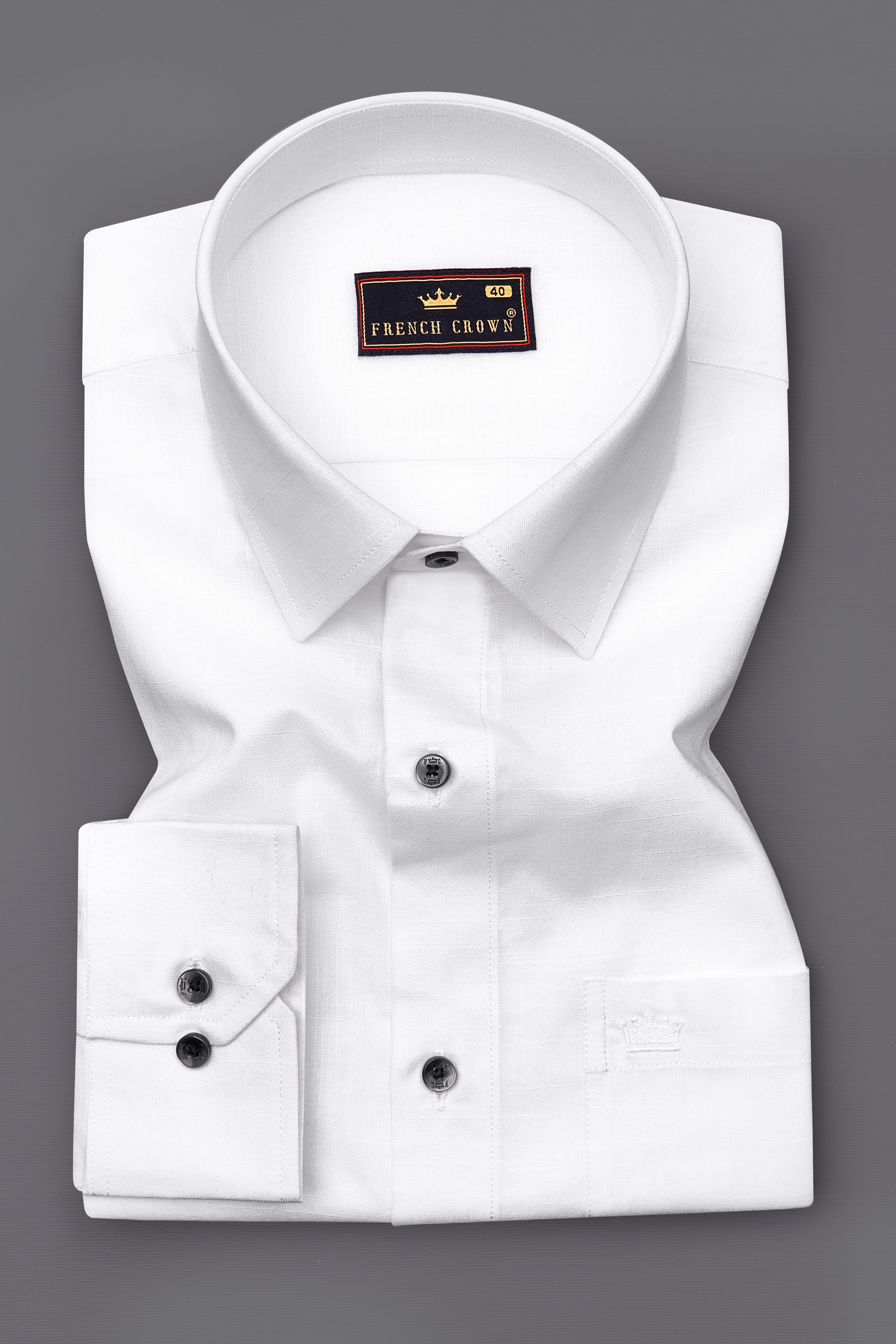 Bright White Luxurious Linen Shirt