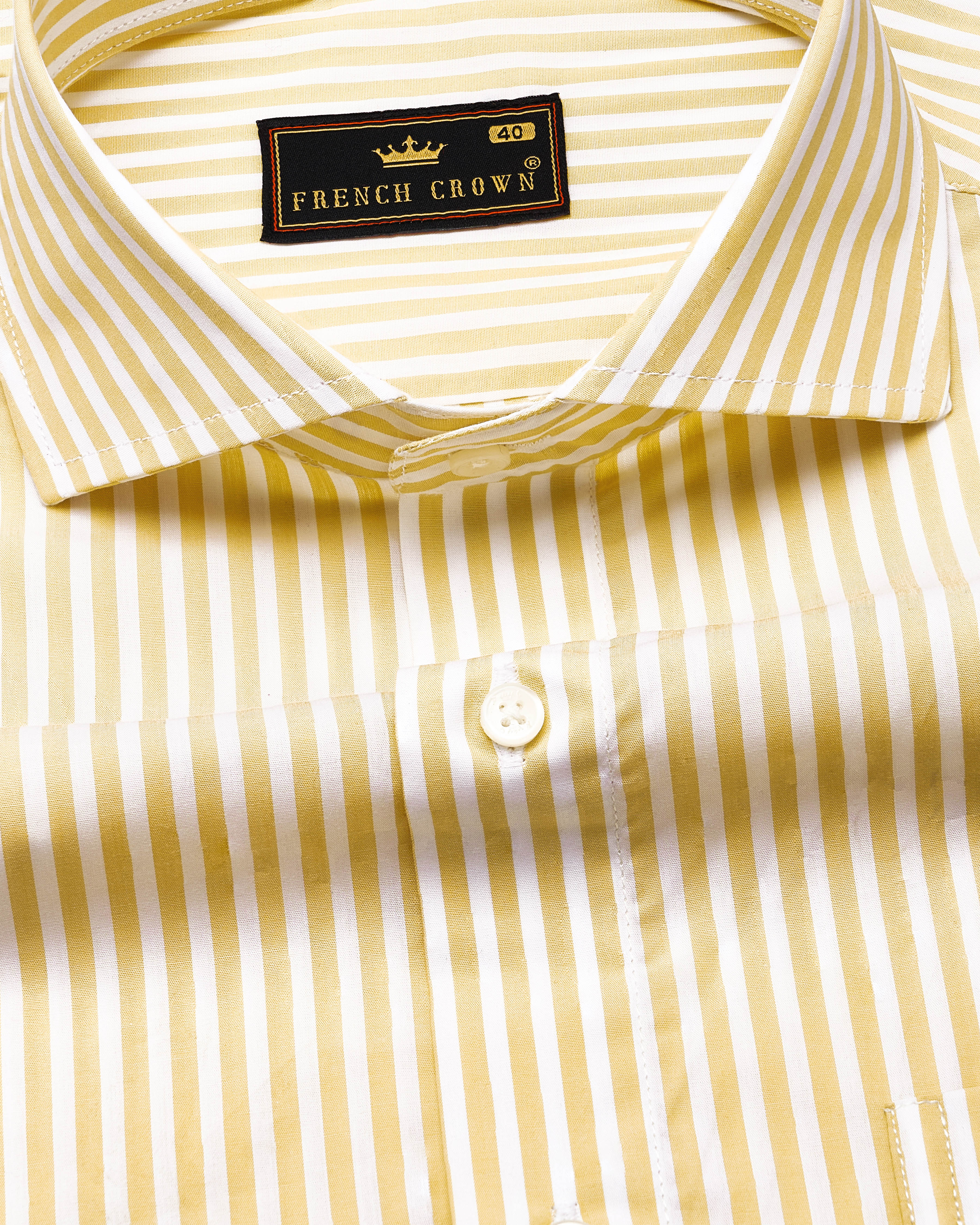 Apache Yellow and White Striped Premium Cotton Shirt 9075-CA-38, 9075-CA-H-38, 9075-CA-39, 9075-CA-H-39, 9075-CA-40, 9075-CA-H-40, 9075-CA-42, 9075-CA-H-42, 9075-CA-44, 9075-CA-H-44, 9075-CA-46, 9075-CA-H-46, 9075-CA-48, 9075-CA-H-48, 9075-CA-50, 9075-CA-H-50, 9075-CA-52, 9075-CA-H-52