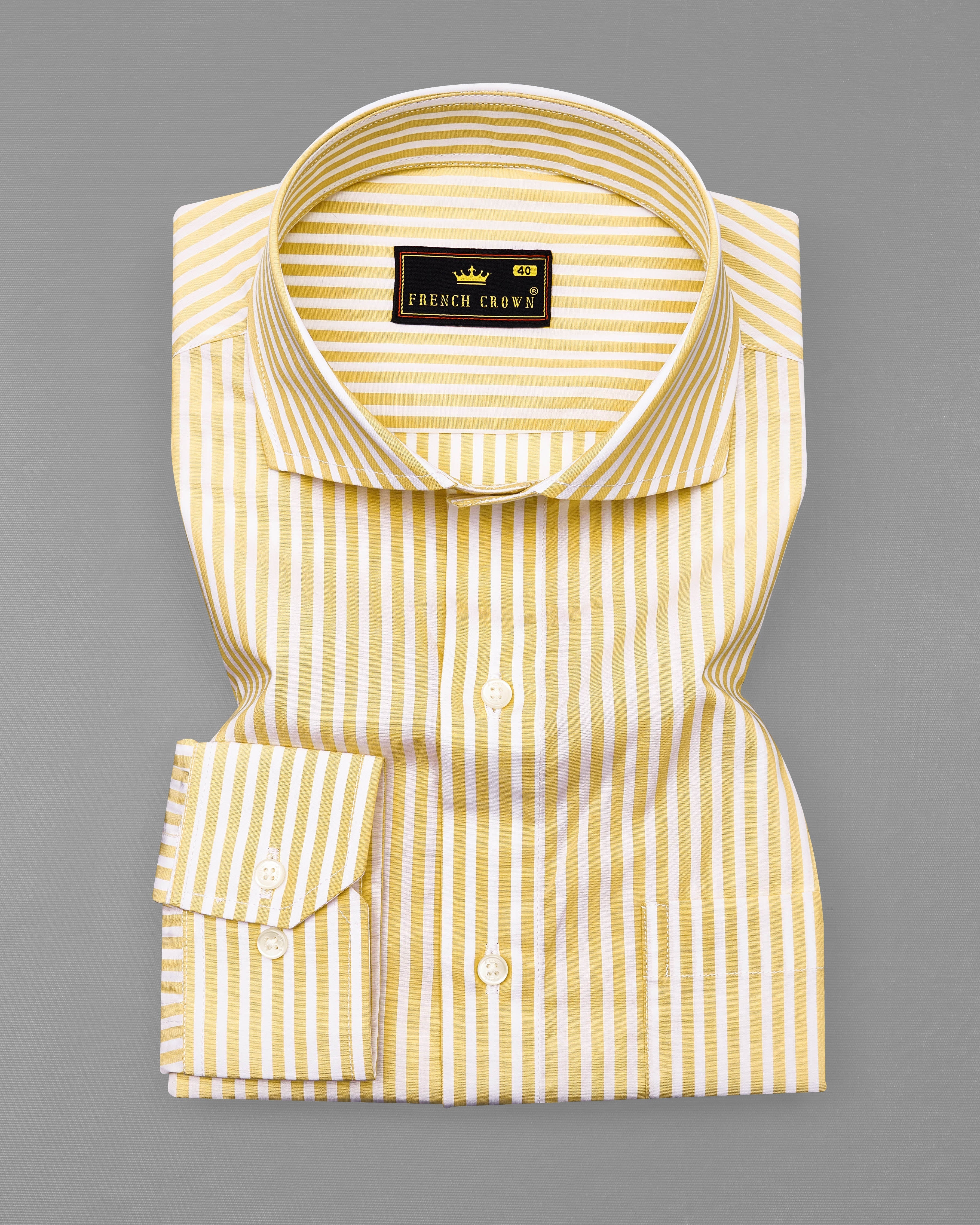 Apache Yellow and White Striped Premium Cotton Shirt 9075-CA-38, 9075-CA-H-38, 9075-CA-39, 9075-CA-H-39, 9075-CA-40, 9075-CA-H-40, 9075-CA-42, 9075-CA-H-42, 9075-CA-44, 9075-CA-H-44, 9075-CA-46, 9075-CA-H-46, 9075-CA-48, 9075-CA-H-48, 9075-CA-50, 9075-CA-H-50, 9075-CA-52, 9075-CA-H-52