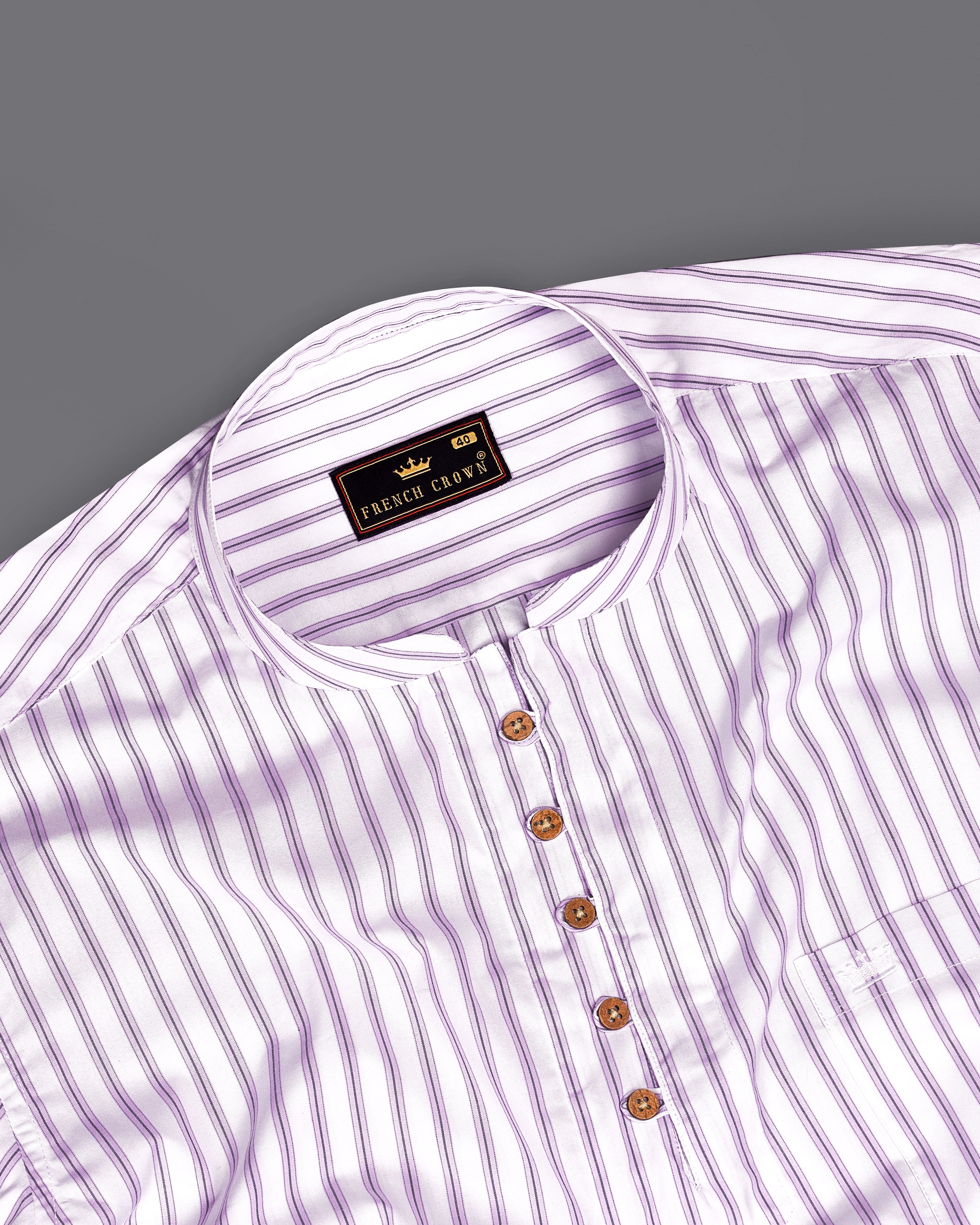 Pale Lilac Light Purple White Striped Premium Cotton Kurta Shirt 9079-KS-38, 9079-KS-H-38, 9079-KS-39, 9079-KS-H-39, 9079-KS-40, 9079-KS-H-40, 9079-KS-42, 9079-KS-H-42, 9079-KS-44, 9079-KS-H-44, 9079-KS-46, 9079-KS-H-46, 9079-KS-48, 9079-KS-H-48, 9079-KS-50, 9079-KS-H-50, 9079-KS-52, 9079-KS-H-52