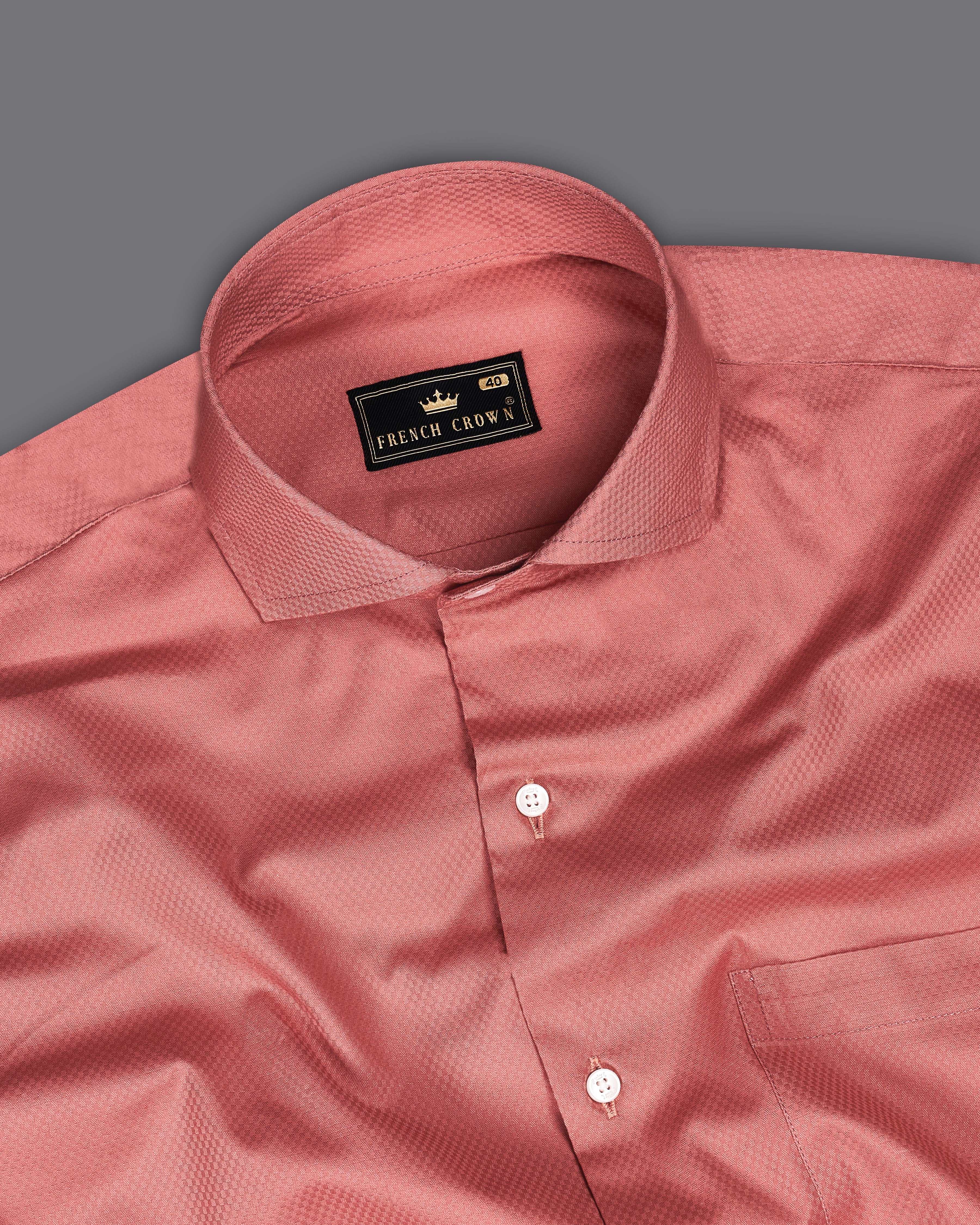 Dirty Peach Dobby Textured Premium Giza Cotton Shirt 9083-CA-38, 9083-CA-H-38, 9083-CA-39, 9083-CA-H-39, 9083-CA-40, 9083-CA-H-40, 9083-CA-42, 9083-CA-H-42, 9083-CA-44, 9083-CA-H-44, 9083-CA-46, 9083-CA-H-46, 9083-CA-48, 9083-CA-H-48, 9083-CA-50, 9083-CA-H-50, 9083-CA-52, 9083-CA-H-52