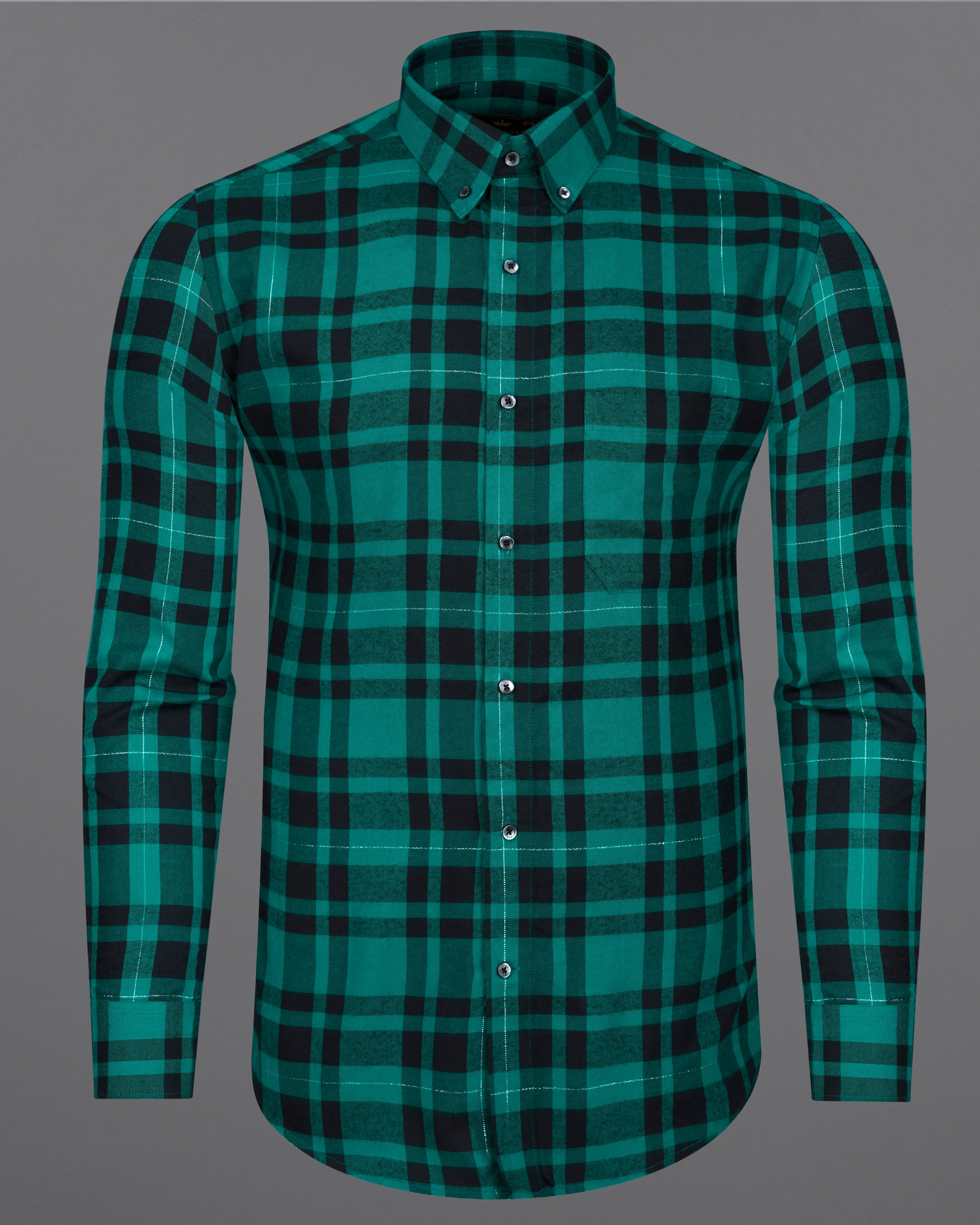 Surfie Green with Black Plaid Flannel Shirt 9088-BD-BLK-38, 9088-BD-BLK-H-38, 9088-BD-BLK-39, 9088-BD-BLK-H-39, 9088-BD-BLK-40, 9088-BD-BLK-H-40, 9088-BD-BLK-42, 9088-BD-BLK-H-42, 9088-BD-BLK-44, 9088-BD-BLK-H-44, 9088-BD-BLK-46, 9088-BD-BLK-H-46, 9088-BD-BLK-48, 9088-BD-BLK-H-48, 9088-BD-BLK-50, 9088-BD-BLK-H-50, 9088-BD-BLK-52, 9088-BD-BLK-H-52