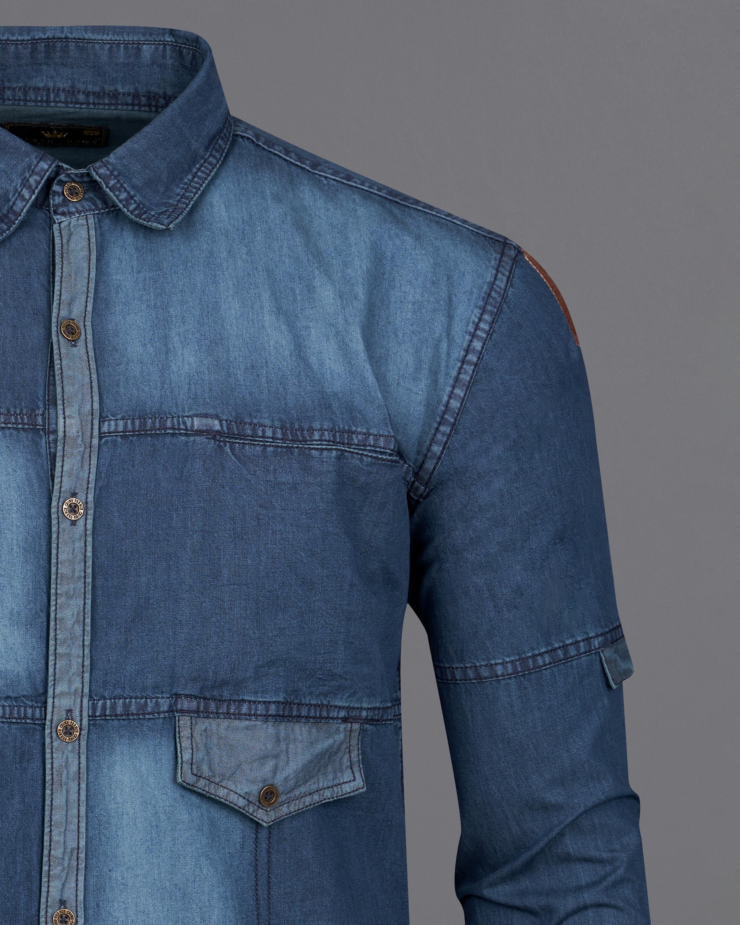 Rhino Blue Light Weights Denim Designer Overshirt 9097-38, 9097-H-38, 9097-39, 9097-H-39, 9097-40, 9097-H-40, 9097-42, 9097-H-42, 9097-44, 9097-H-44, 9097-46, 9097-H-46, 9097-48, 9097-H-48, 9097-50, 9097-H-50, 9097-52, 9097-H-52