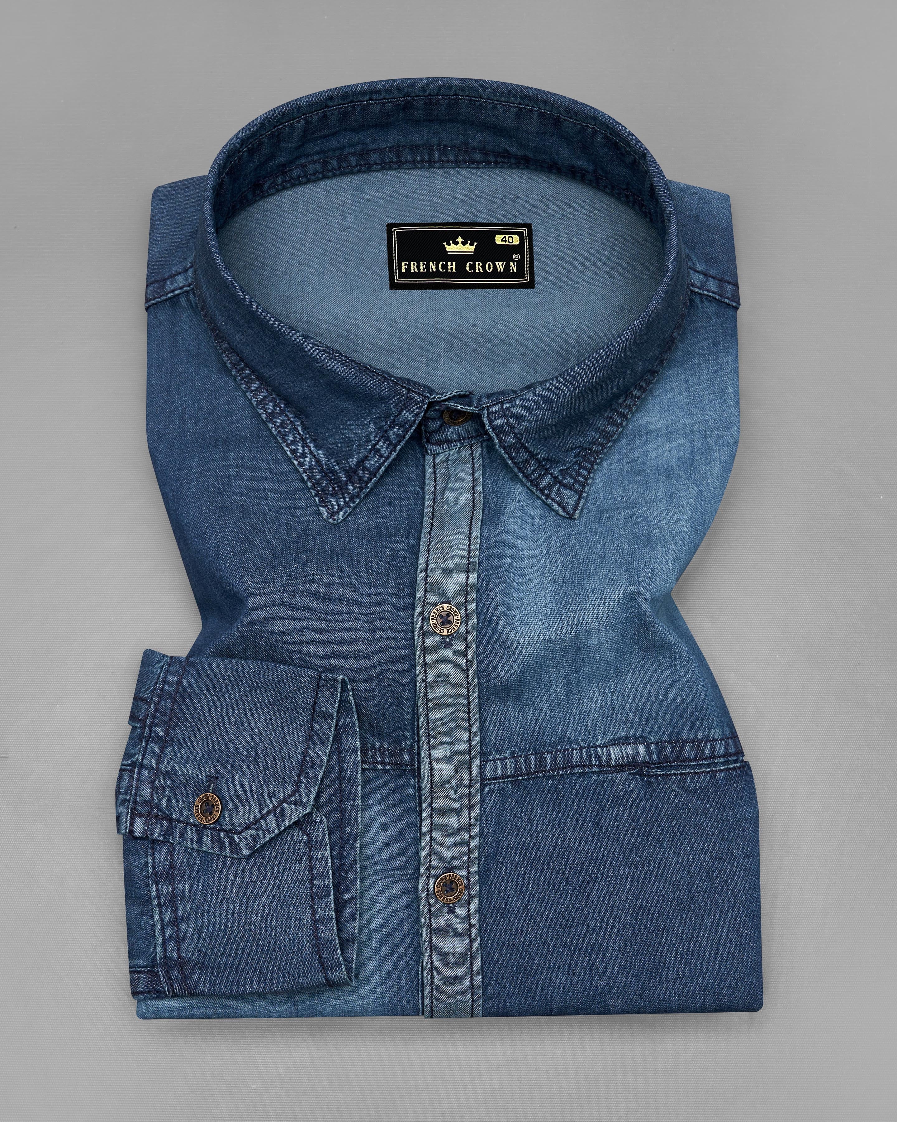 Rhino Blue Light Weights Denim Designer Overshirt 9097-38, 9097-H-38, 9097-39, 9097-H-39, 9097-40, 9097-H-40, 9097-42, 9097-H-42, 9097-44, 9097-H-44, 9097-46, 9097-H-46, 9097-48, 9097-H-48, 9097-50, 9097-H-50, 9097-52, 9097-H-52