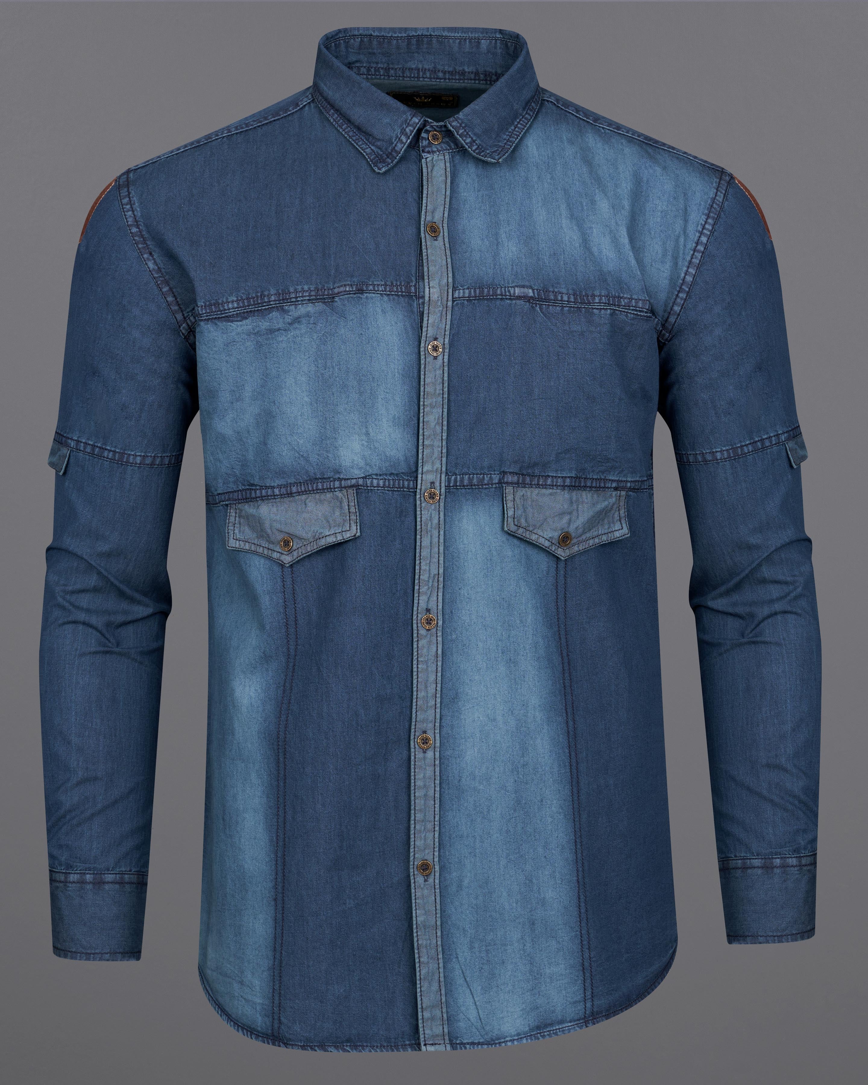 Rhino Blue Light Weights Denim Designer Overshirt 9097-38, 9097-H-38, 9097-39, 9097-H-39, 9097-40, 9097-H-40, 9097-42, 9097-H-42, 9097-44, 9097-H-44, 9097-46, 9097-H-46, 9097-48, 9097-H-48, 9097-50, 9097-H-50, 9097-52, 9097-H-52