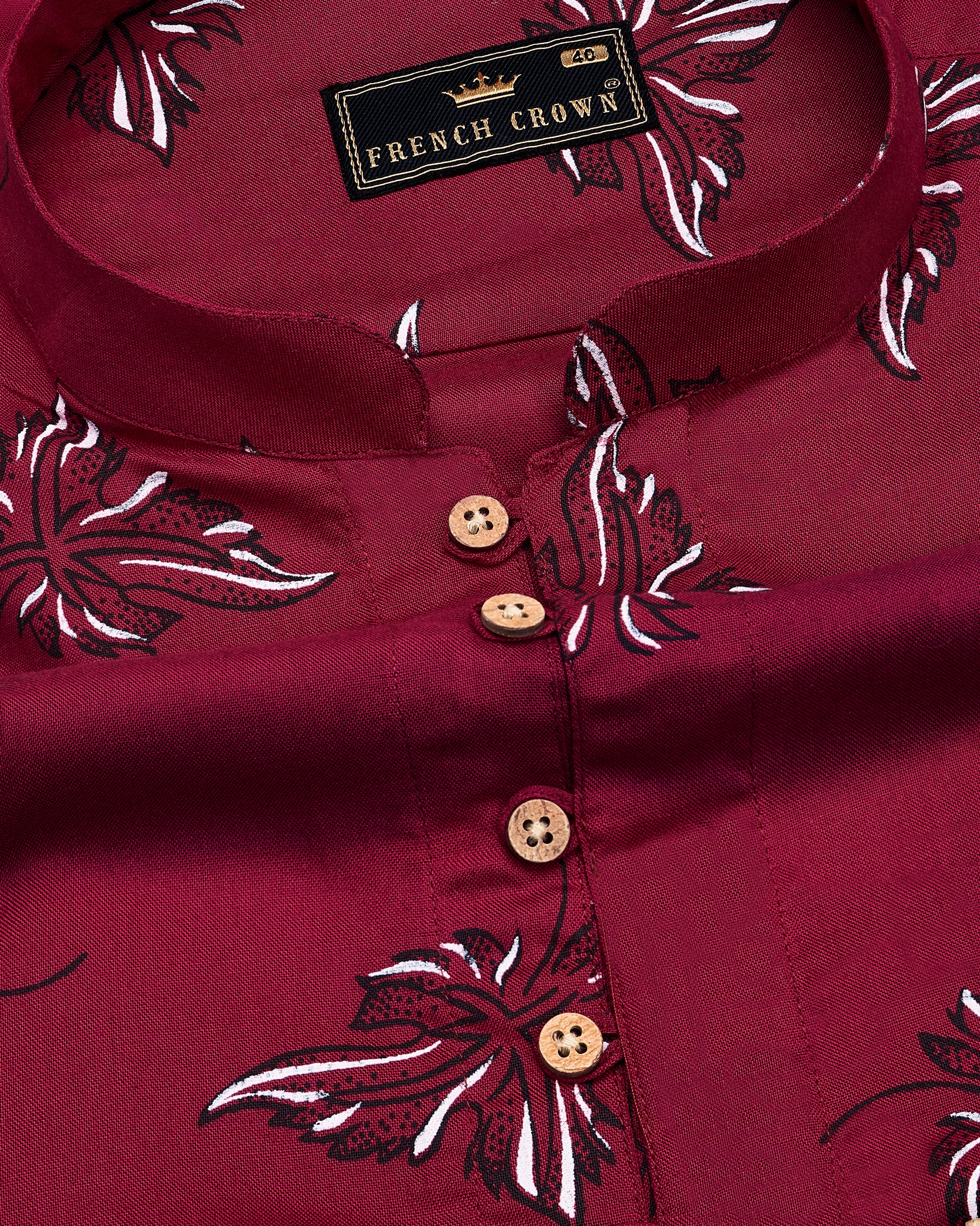 Tyrian Maroon Floral Printed Premium Tencel Kurta Shirt 9118-KS-38,9118-KS-H-38,9118-KS-39,9118-KS-H-39,9118-KS-40,9118-KS-H-40,9118-KS-42,9118-KS-H-42,9118-KS-44,9118-KS-H-44,9118-KS-46,9118-KS-H-46,9118-KS-48,9118-KS-H-48,9118-KS-50,9118-KS-H-50,9118-KS-52,9118-KS-H-52