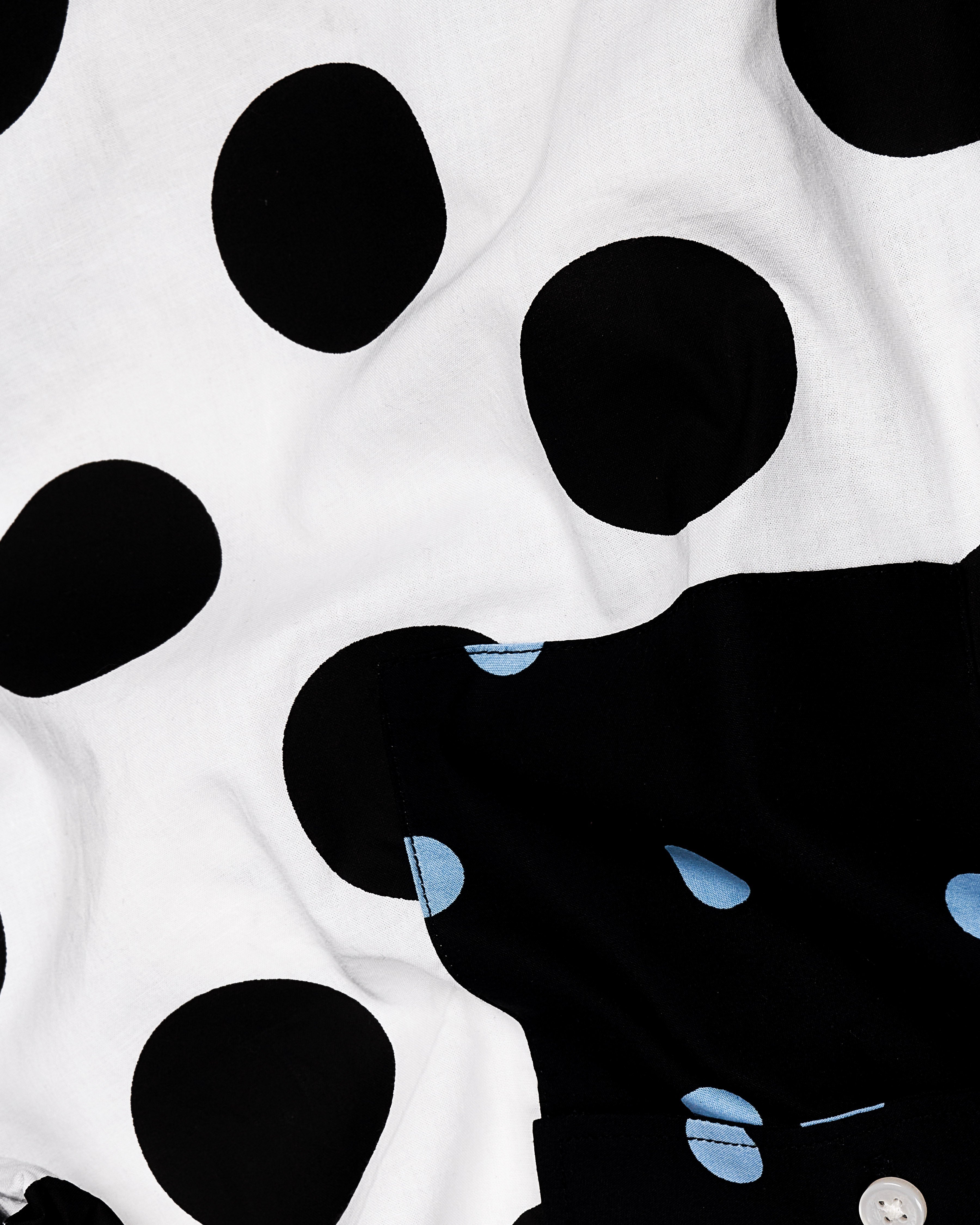 Jade Black with White and Hippie Blue Polka Dotted Premium Cotton Designer Shirt 9120-P147-38,9120-P147-H-38,9120-P147-39,9120-P147-H-39,9120-P147-40,9120-P147-H-40,9120-P147-42,9120-P147-H-42,9120-P147-44,9120-P147-H-44,9120-P147-46,9120-P147-H-46,9120-P147-48,9120-P147-H-48,9120-P147-50,9120-P147-H-50,9120-P147-52,9120-P147-H-52