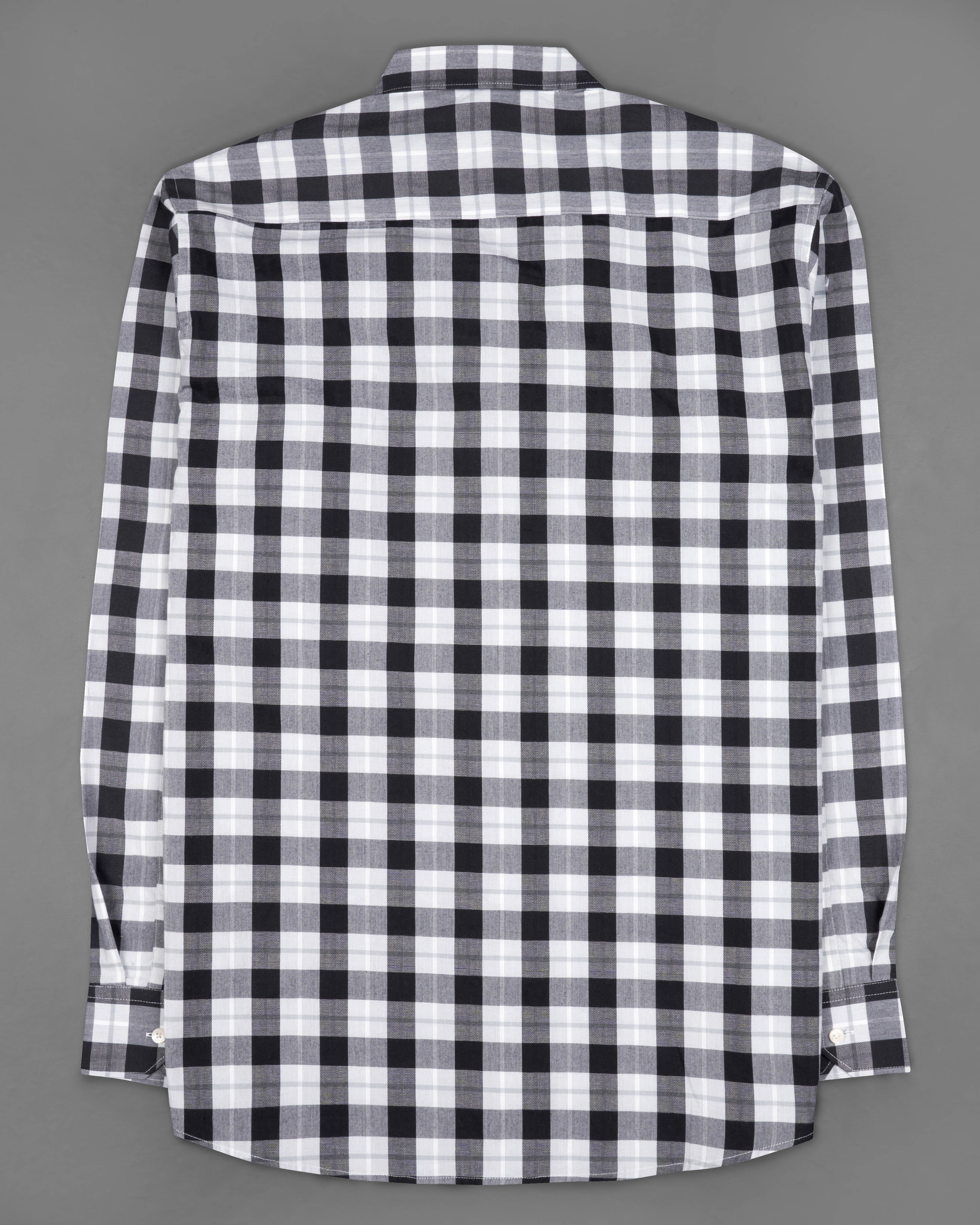 Black and White Checkered Dobby Textured Premium Giza Cotton Shirt 9121-BD-38,9121-BD-H-38,9121-BD-39,9121-BD-H-39,9121-BD-40,9121-BD-H-40,9121-BD-42,9121-BD-H-42,9121-BD-44,9121-BD-H-44,9121-BD-46,9121-BD-H-46,9121-BD-48,9121-BD-H-48,9121-BD-50,9121-BD-H-50,9121-BD-52,9121-BD-H-52