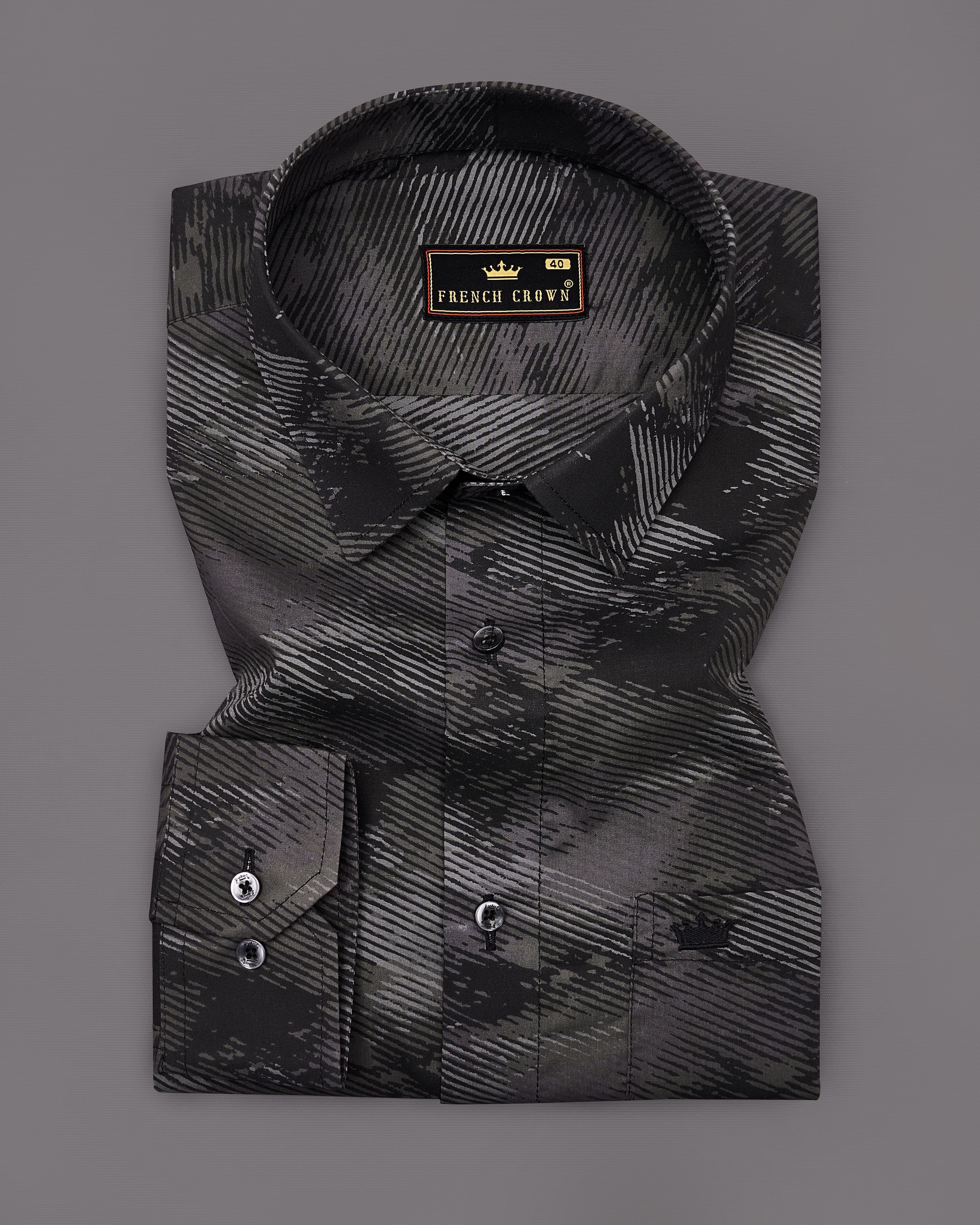 Wenge Gray with Black Premium Cotton Shirt 9134-BLK-38,9134-BLK-H-38,9134-BLK-39,9134-BLK-H-39,9134-BLK-40,9134-BLK-H-40,9134-BLK-42,9134-BLK-H-42,9134-BLK-44,9134-BLK-H-44,9134-BLK-46,9134-BLK-H-46,9134-BLK-48,9134-BLK-H-48,9134-BLK-50,9134-BLK-H-50,9134-BLK-52,9134-BLK-H-52	