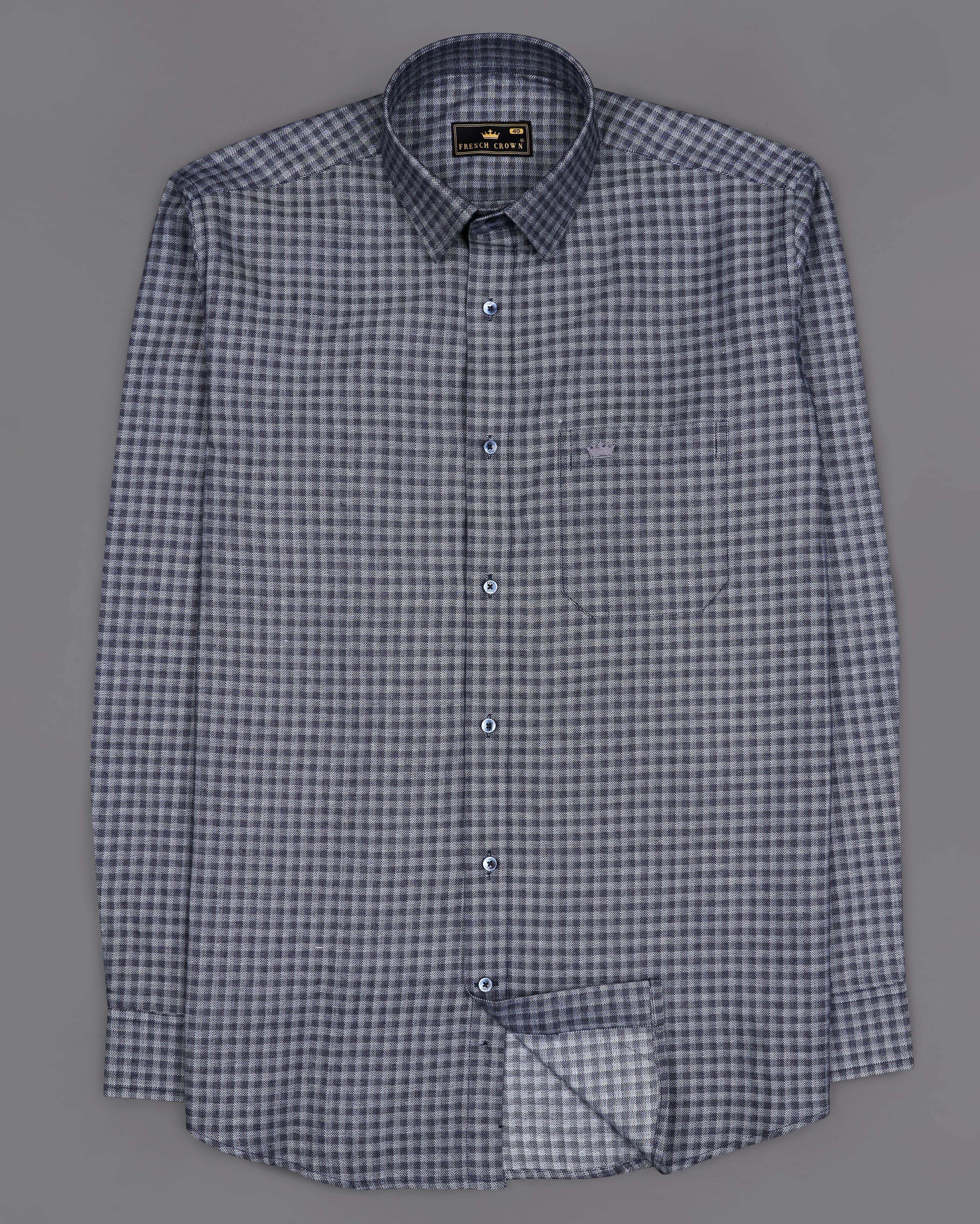 Venus Gray and Black Gingham Checkered Herringbone Shirt 9159-BLE-38,9159-BLE-H-38,9159-BLE-39,9159-BLE-H-39,9159-BLE-40,9159-BLE-H-40,9159-BLE-42,9159-BLE-H-42,9159-BLE-44,9159-BLE-H-44,9159-BLE-46,9159-BLE-H-46,9159-BLE-48,9159-BLE-H-48,9159-BLE-50,9159-BLE-H-50,9159-BLE-52,9159-BLE-H-52