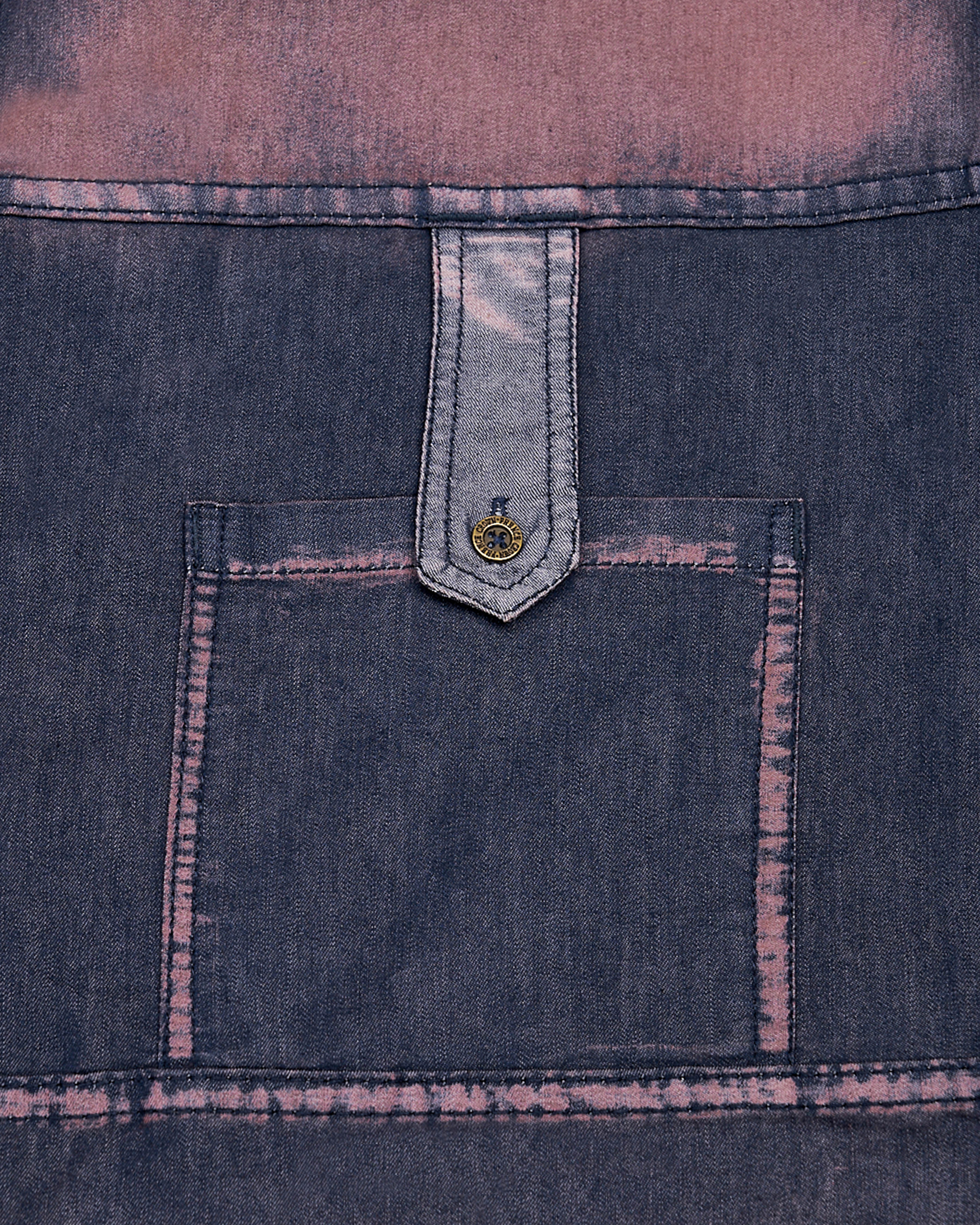 Bunting Blue with Opium Rusted Denim Shirt  With Leather Patch Work 9206-M-MB-38,9206-M-MB-H-38,9206-M-MB-39,9206-M-MB-H-39,9206-M-MB-40,9206-M-MB-H-40,9206-M-MB-42,9206-M-MB-H-42,9206-M-MB-44,9206-M-MB-H-44,9206-M-MB-46,9206-M-MB-H-46,9206-M-MB-48,9206-M-MB-H-48,9206-M-MB-50,9206-M-MB-H-50,9206-M-MB-52,9206-M-MB-H-52