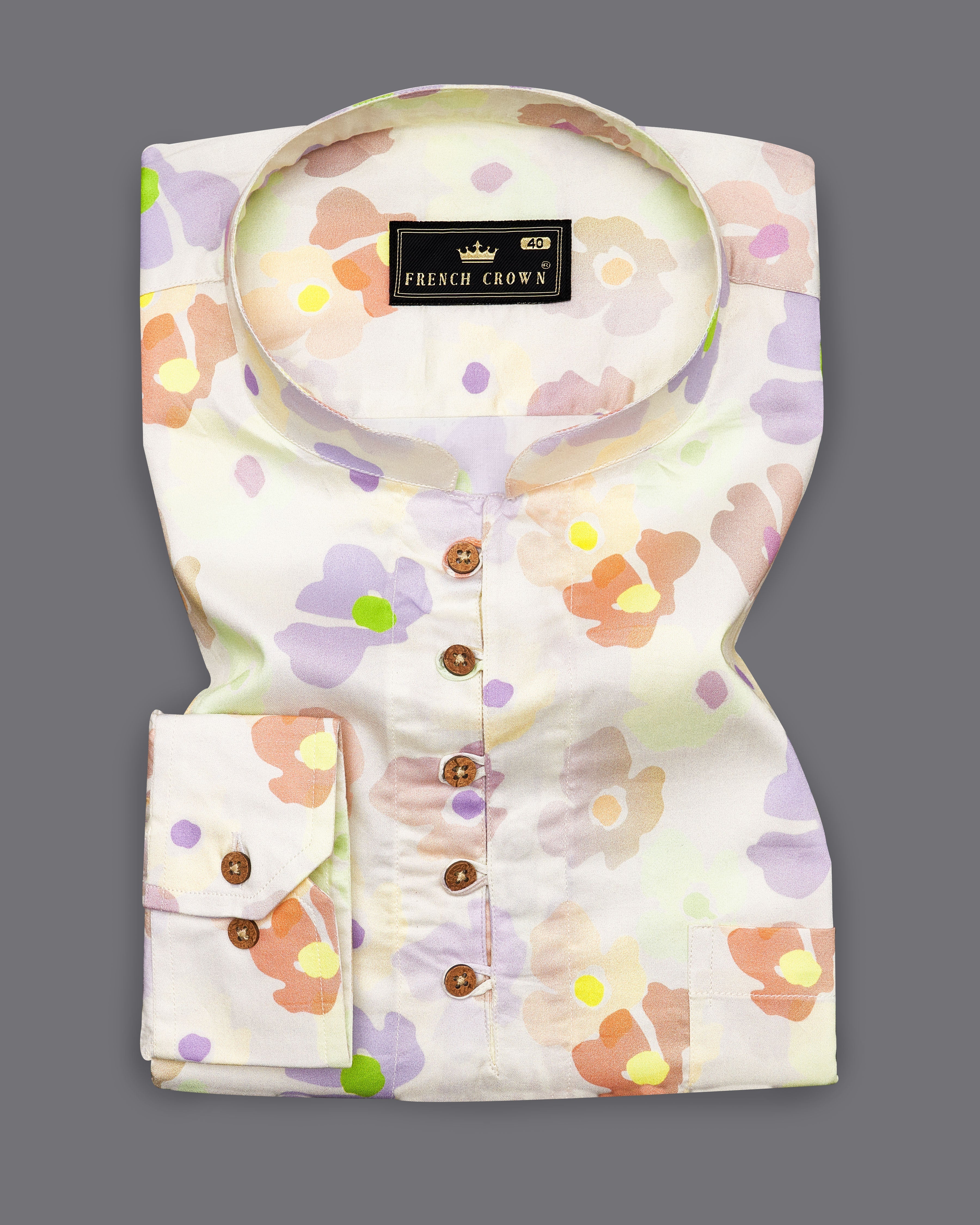 Mercury Cream Multicolour Floral Printed Super Soft Premium Cotton Kurta Shirt 9214-KS-38,9214-KS-H-38,9214-KS-39,9214-KS-H-39,9214-KS-40,9214-KS-H-40,9214-KS-42,9214-KS-H-42,9214-KS-44,9214-KS-H-44,9214-KS-46,9214-KS-H-46,9214-KS-48,9214-KS-H-48,9214-KS-50,9214-KS-H-50,9214-KS-52,9214-KS-H-52