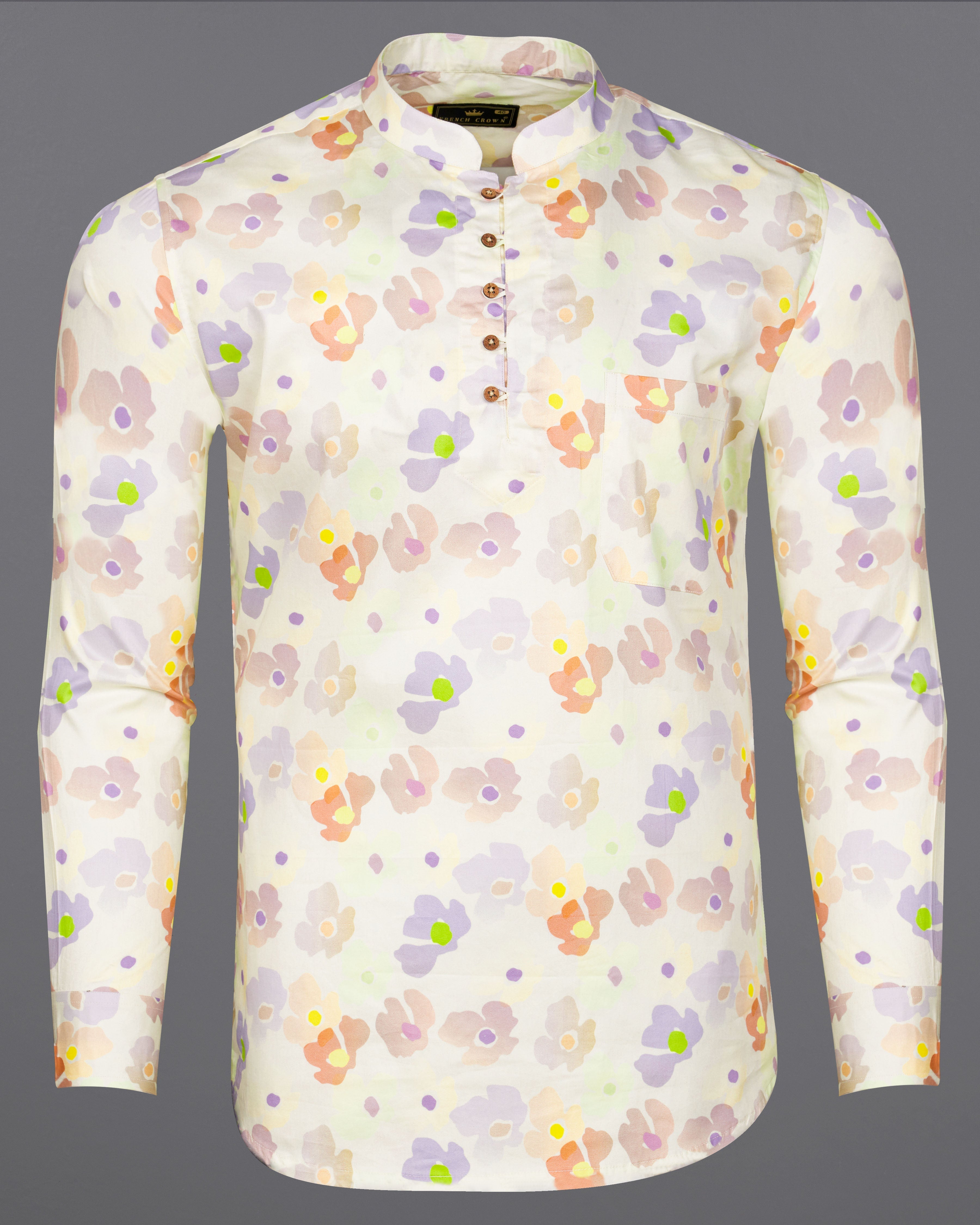 Mercury Cream Multicolour Floral Printed Super Soft Premium Cotton Kurta Shirt 9214-KS-38,9214-KS-H-38,9214-KS-39,9214-KS-H-39,9214-KS-40,9214-KS-H-40,9214-KS-42,9214-KS-H-42,9214-KS-44,9214-KS-H-44,9214-KS-46,9214-KS-H-46,9214-KS-48,9214-KS-H-48,9214-KS-50,9214-KS-H-50,9214-KS-52,9214-KS-H-52