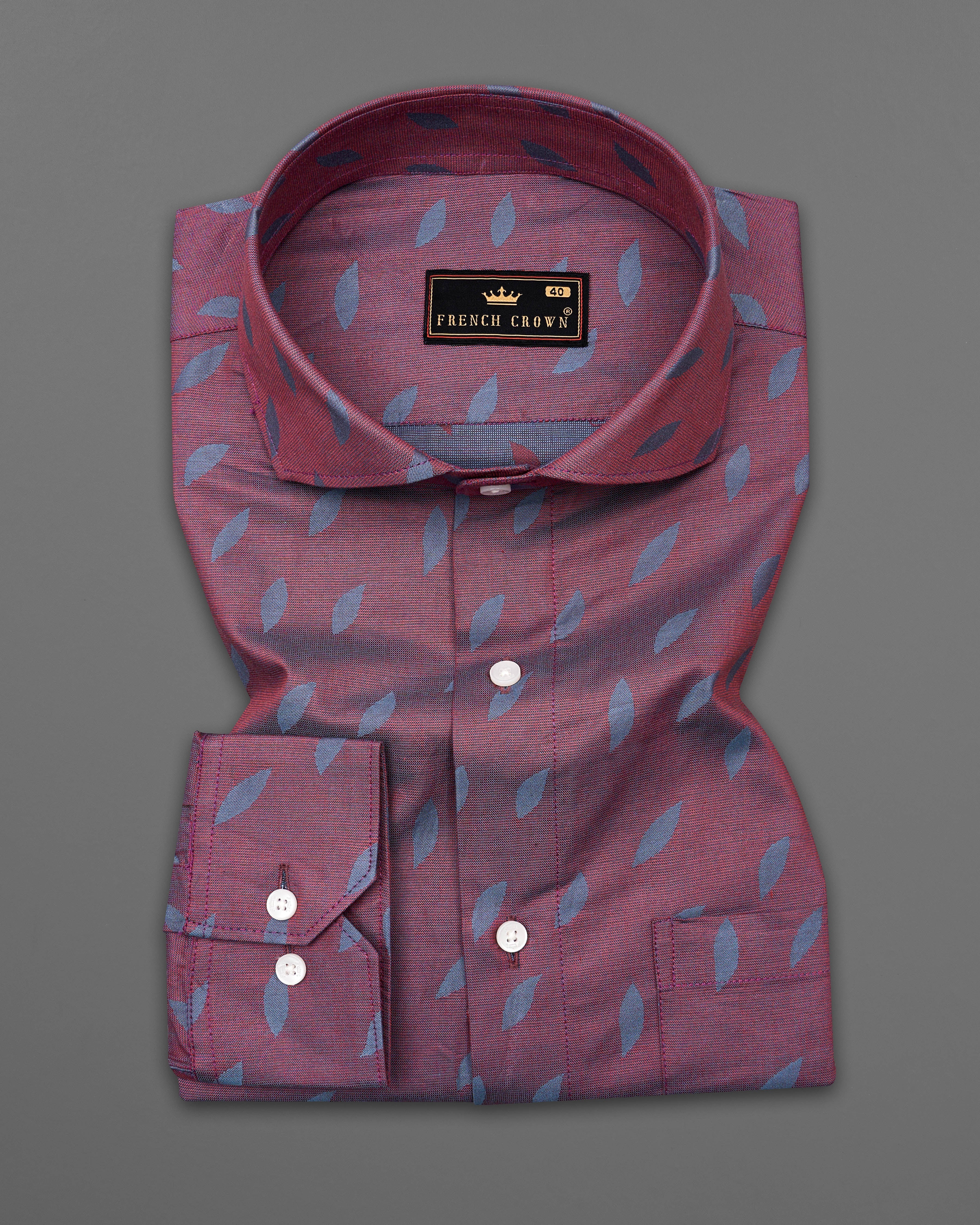 Cosmic Maroon with Waikawa Gray Jacquard Textured Premium Giza Cotton Shirt 9225-CA-38,9225-CA-H-38,9225-CA-39,9225-CA-H-39,9225-CA-40,9225-CA-H-40,9225-CA-42,9225-CA-H-42,9225-CA-44,9225-CA-H-44,9225-CA-46,9225-CA-H-46,9225-CA-48,9225-CA-H-48,9225-CA-50,9225-CA-H-50,9225-CA-52,9225-CA-H-52