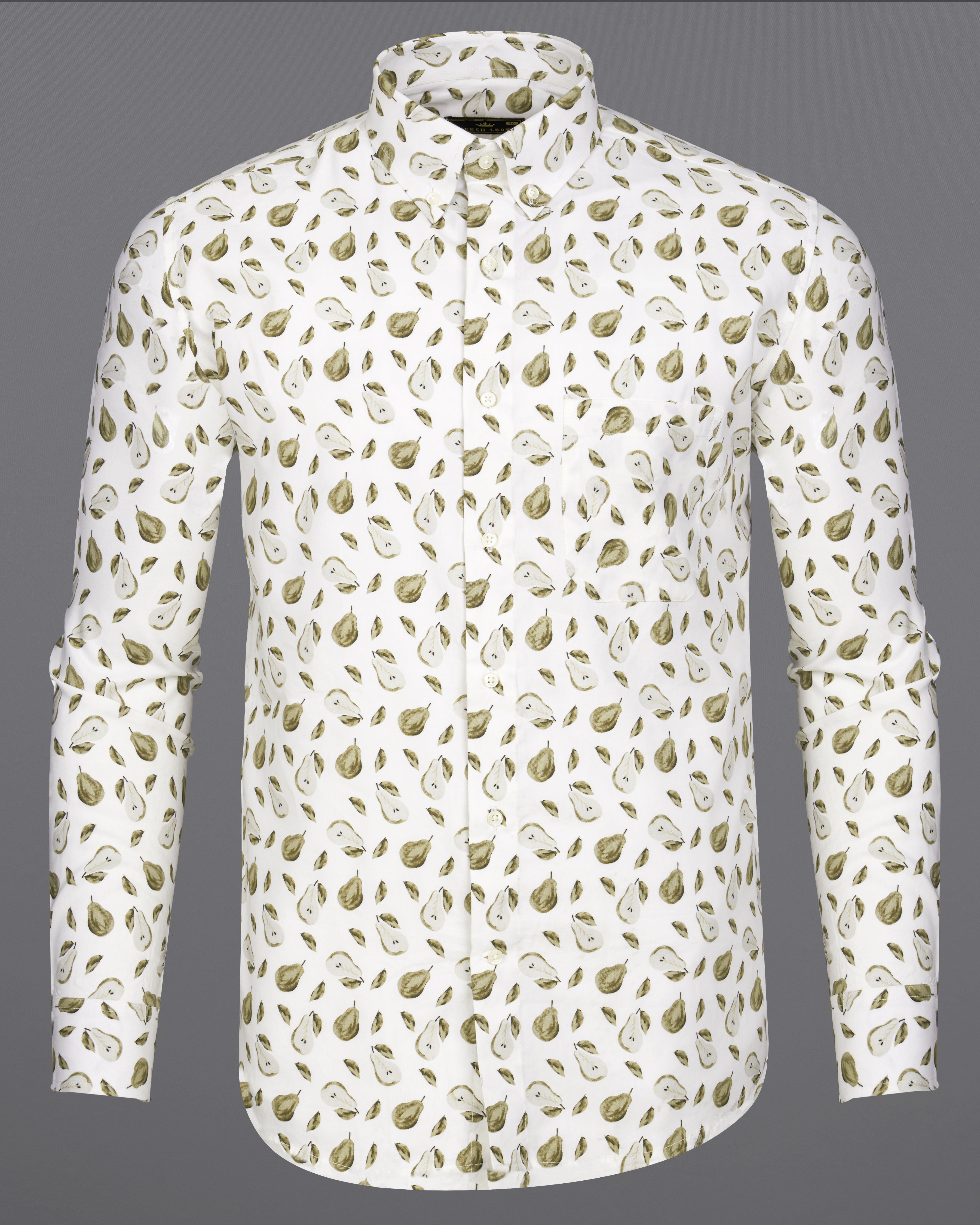 Bright white with Clay Creek Green Papaya Printed Premium Cotton Shirt9227-BD-38,9227-BD-H-38,9227-BD-39,9227-BD-H-39,9227-BD-40,9227-BD-H-40,9227-BD-42,9227-BD-H-42,9227-BD-44,9227-BD-H-44,9227-BD-46,9227-BD-H-46,9227-BD-48,9227-BD-H-48,9227-BD-50,9227-BD-H-50,9227-BD-52,9227-BD-H-52