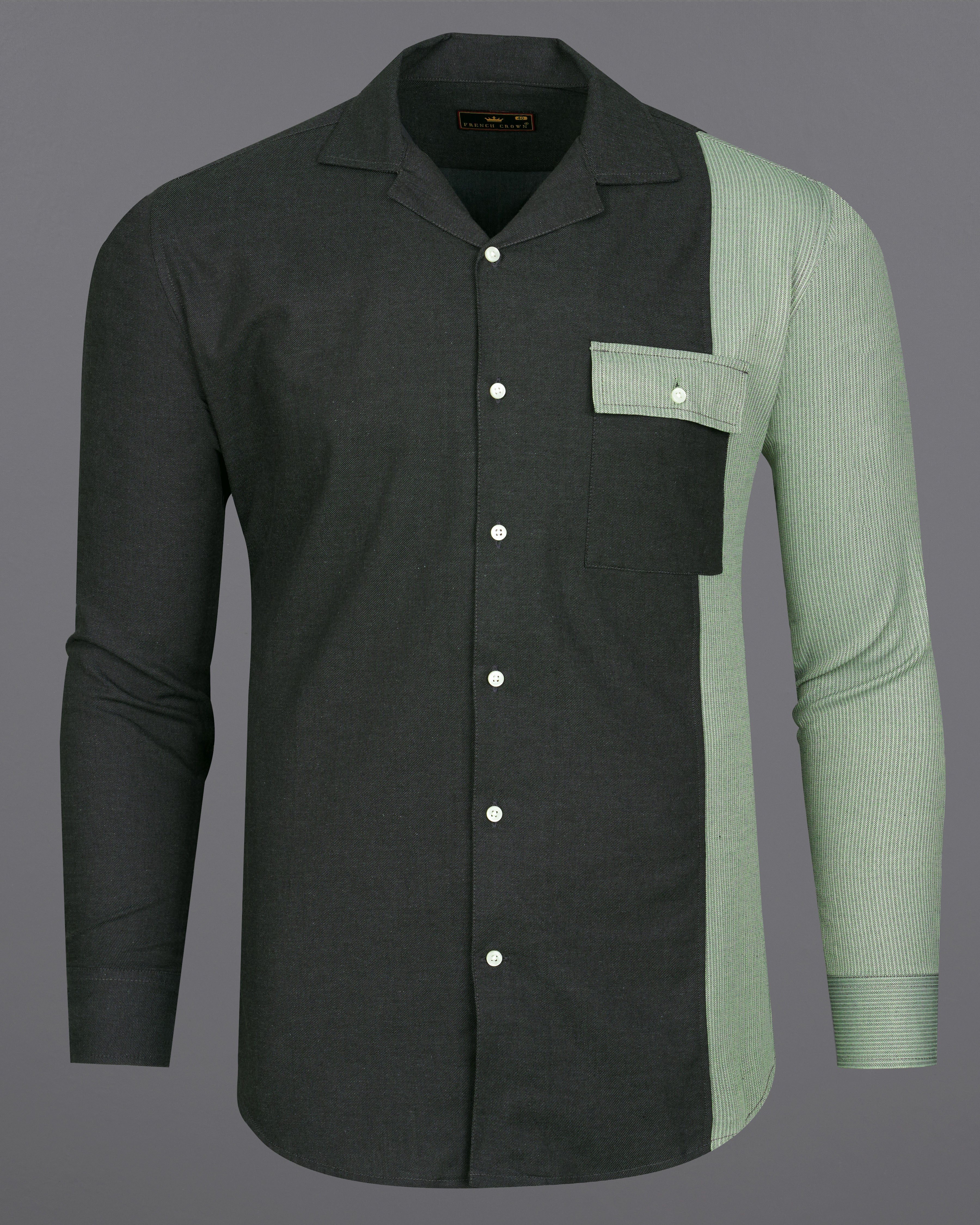 Gunmetal with Edgewater Green Twill Premium Cotton Designer Shirt 9266-CC-P192-38,9266-CC-P192-H-38,9266-CC-P192-39,9266-CC-P192-H-39,9266-CC-P192-40,9266-CC-P192-H-40,9266-CC-P192-42,9266-CC-P192-H-42,9266-CC-P192-44,9266-CC-P192-H-44,9266-CC-P192-46,9266-CC-P192-H-46,9266-CC-P192-48,9266-CC-P192-H-48,9266-CC-P192-50,9266-CC-P192-H-50,9266-CC-P192-52,9266-CC-P192-H-52	